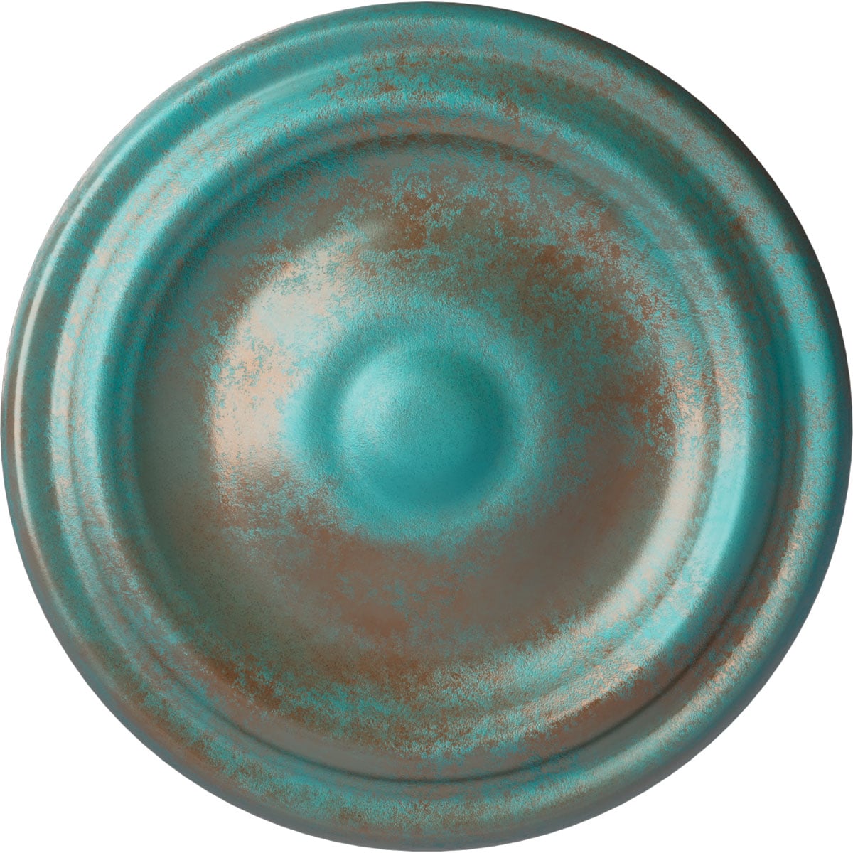 Ekena Millwork CM09MACGS Maria 9.625-in W x 9.625-in L Painted Copper Green Patina Polyurethane Whole Ceiling Medallion