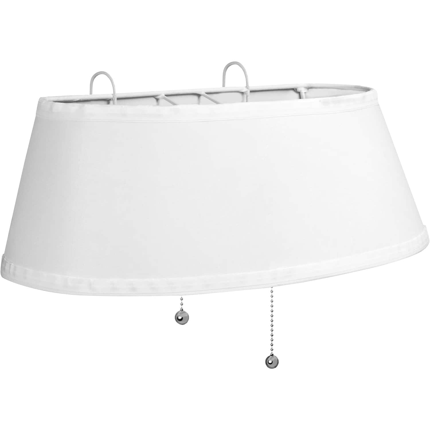 Lehman's Bandwagon Double Headboard Bedroom Reading Lamp White Shade Chain Pull 40 Watt