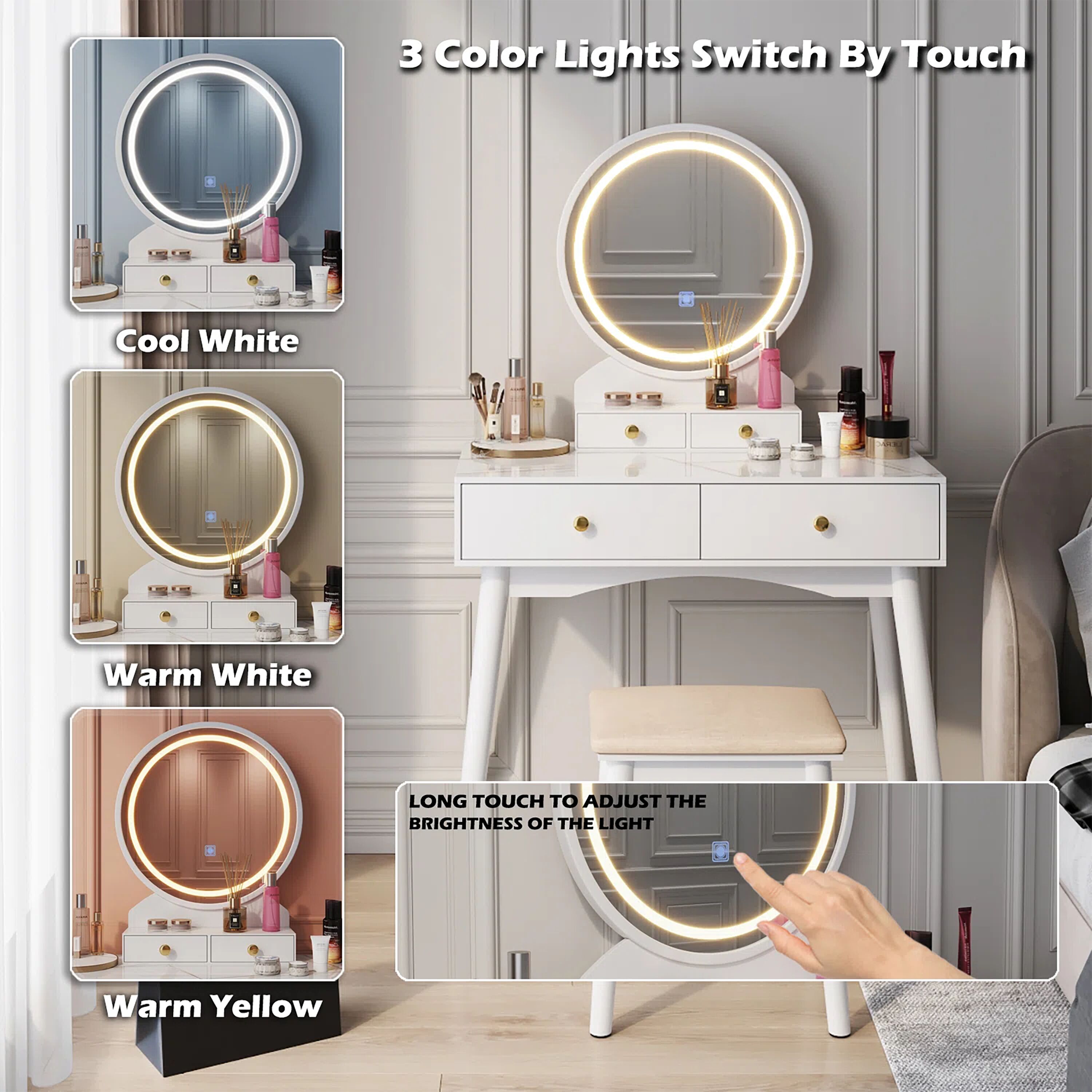 Vineego LS-VN2202RL20 Vanity-Stools - View #4