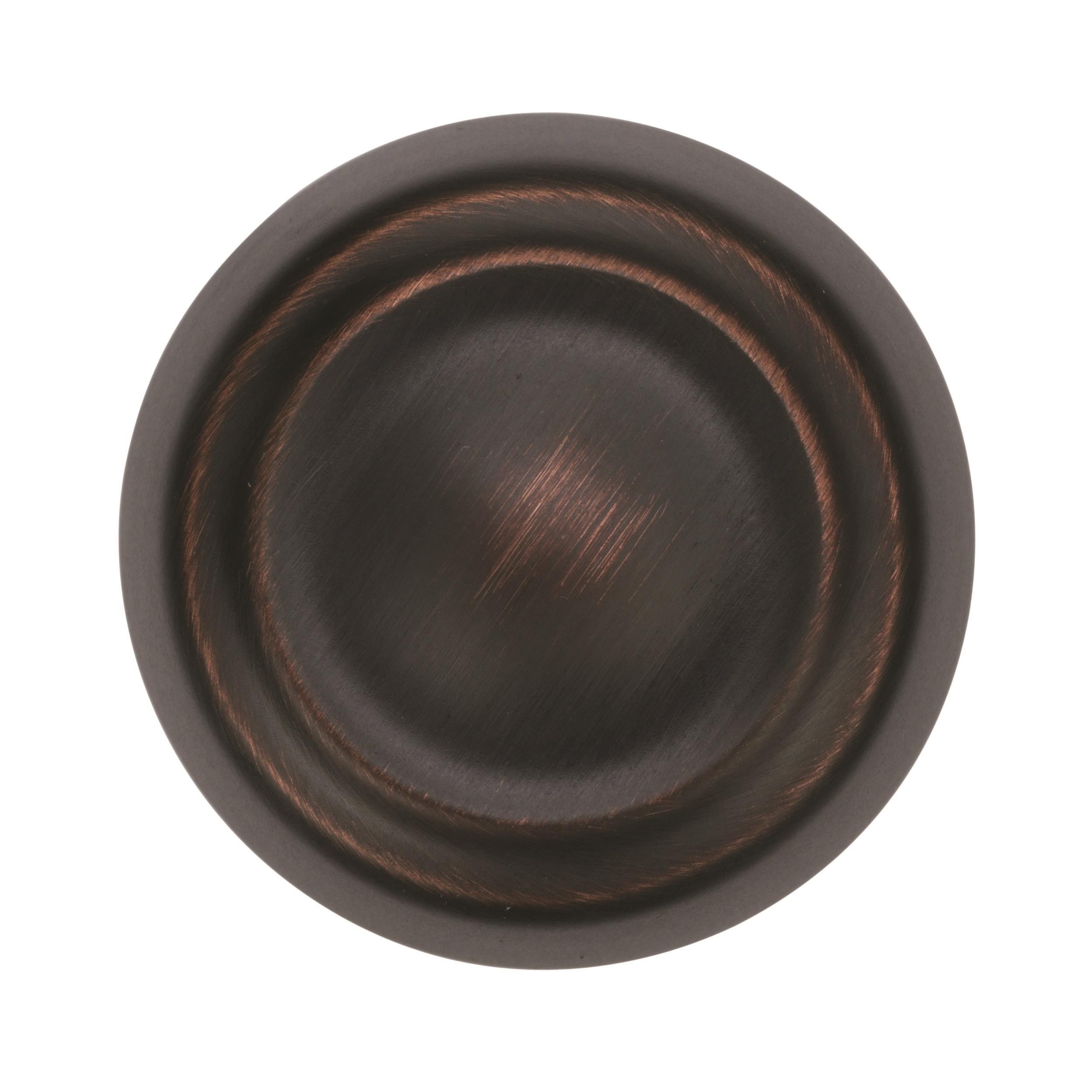 Oil Rubbed Bronze Round Cabinet Knob with Mounting Hardware