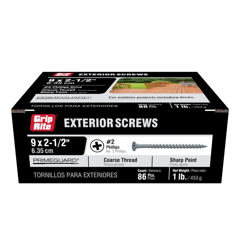 Grip-Rite #10 x 2-1/2-in Wood to wood Deck Screws ( 86 -Per Box )