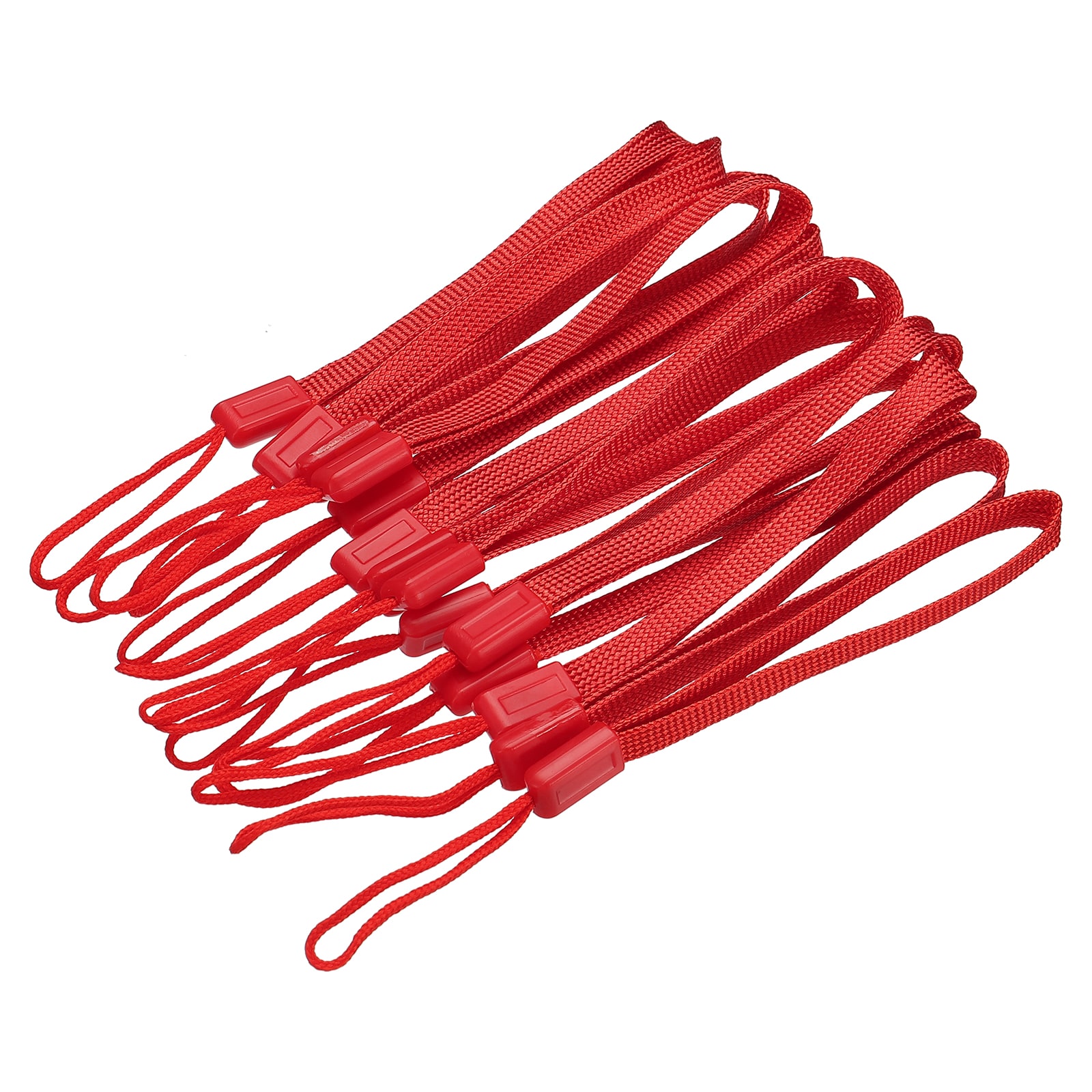 Unique Bargains Universal Nylon Cord Lanyards 15cm Soft Woven Hand Wrist Strap String for Bottle Flashlight Cellphone Red 20pcs #S26050700UX8724