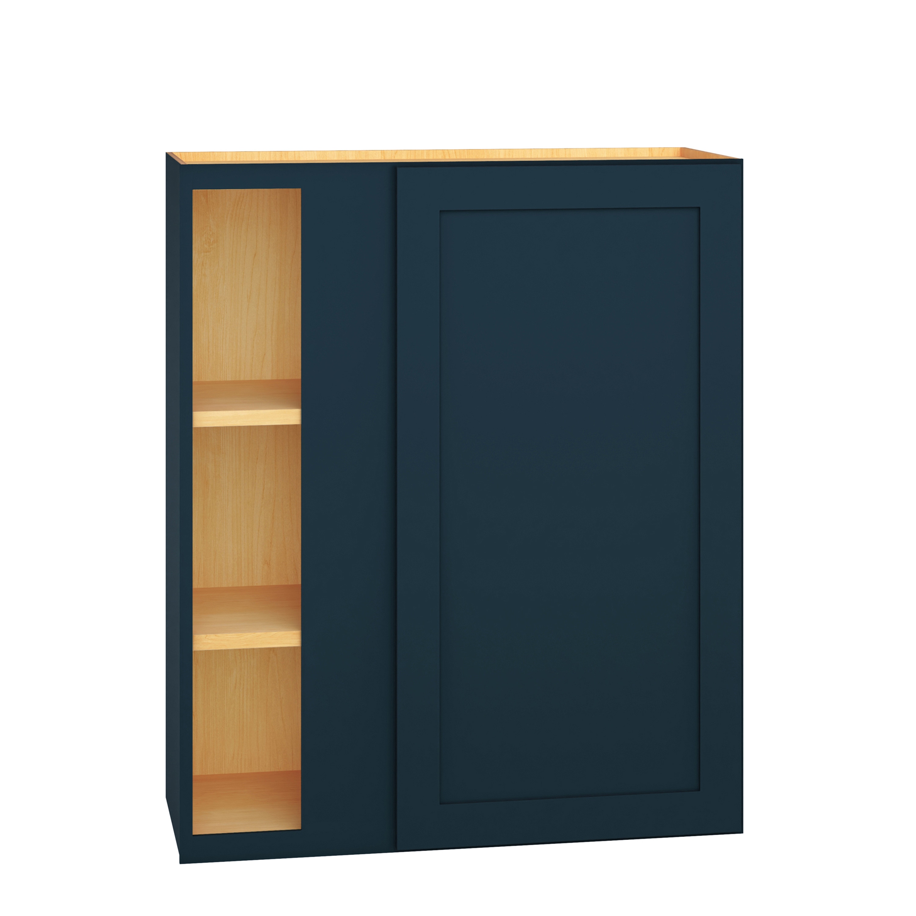 Diamond Express 330 WC3036S Jamestown 30-in W x 36-in H x 12-in D Regatta Blue Blind Corner wall Fully assembled Plywood Cabinet (Recessed Panel Shaker)