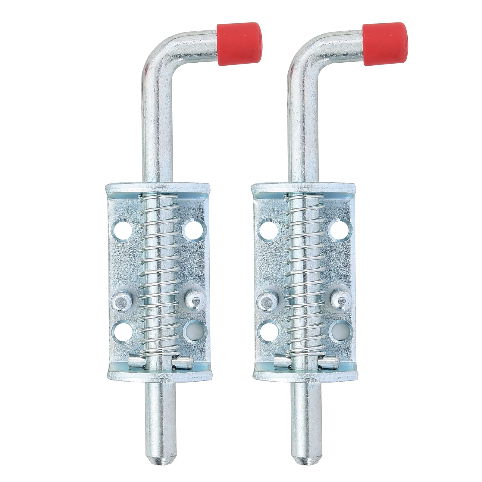 Aoibox  6 5 in Spring Loaded Barrel Bolt Latch with Grip Handle 0 5 in Diameter Round Bolt Zinc Coated Metal