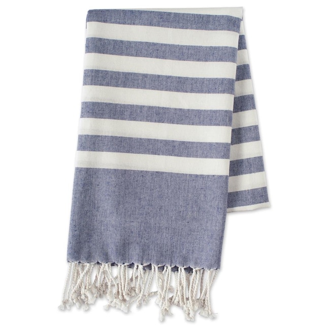 DII Nautical Blue Cotton Bath Towel in the Bathroom Towels department at