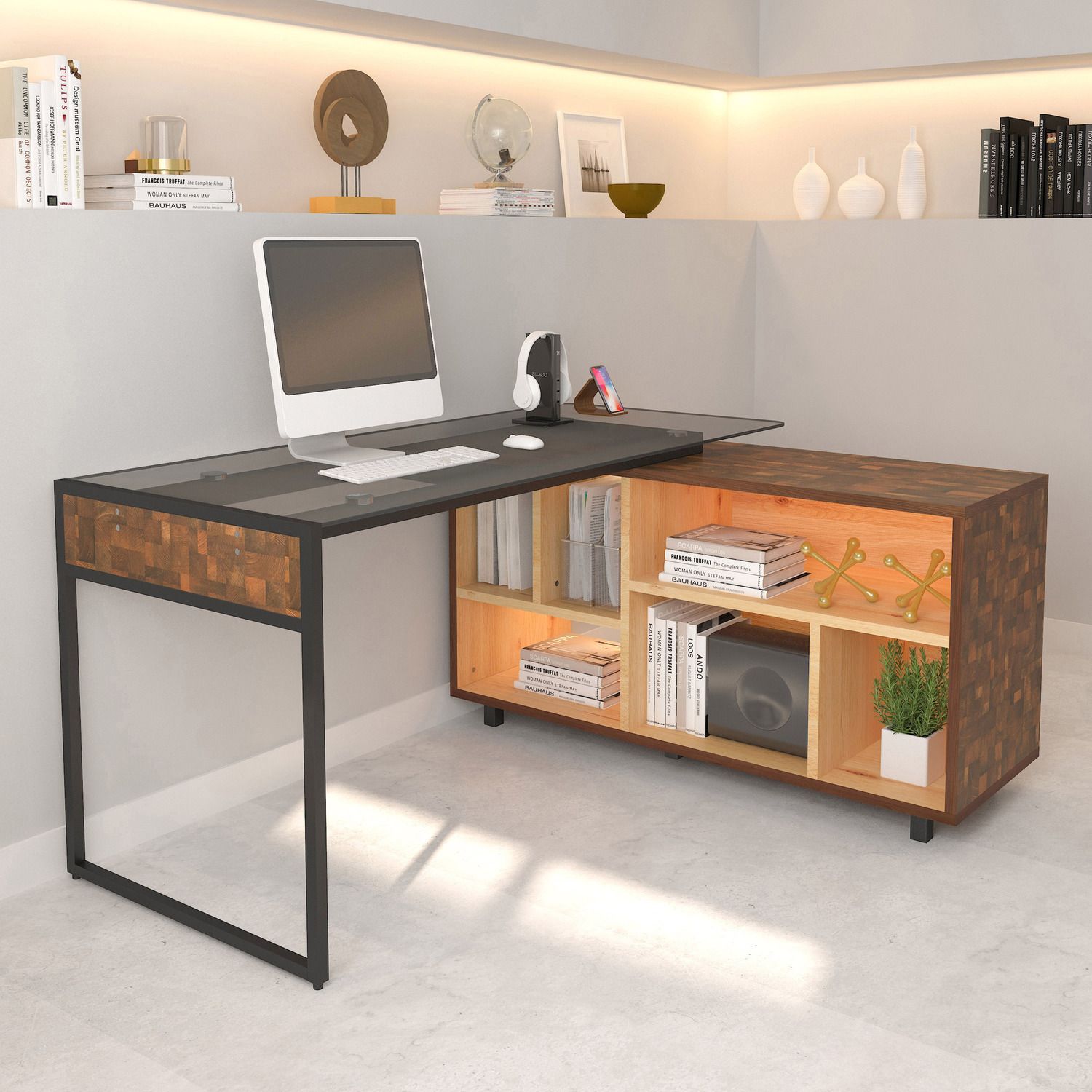 JASMODER RTA-385DL-OAK 48.75-Inches Multiple colors/finishes Modern/Contemporary Writing desk