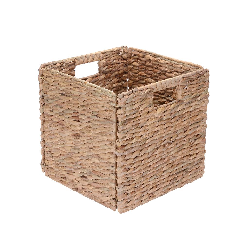 Household Essentials Natural Brown Wicker Storage Basket with Handles Large Paper Rope