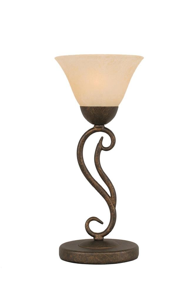  LWTK007322 15.25-in Bronze Table Lamp with Glass Shade