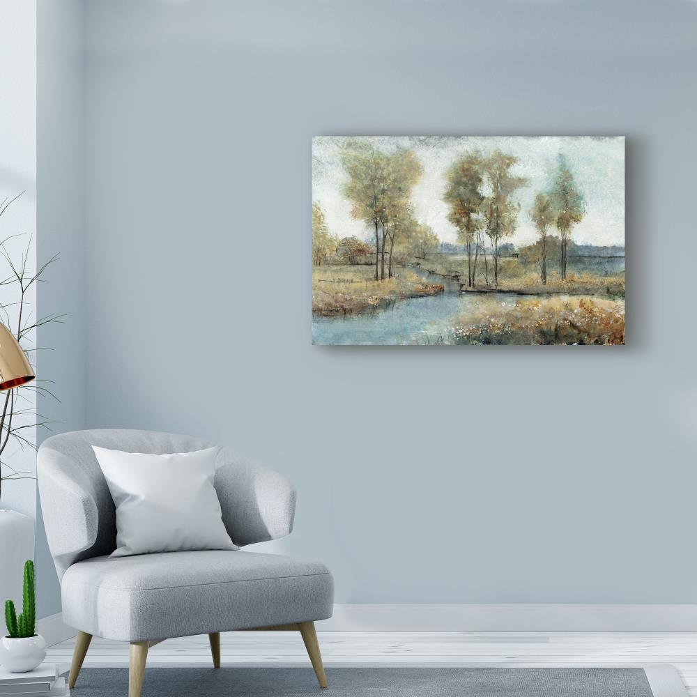 Trademark Fine Art WAG01103-C1624GG Tim Otoole "Stream Side I" 16x24 Canvas Art Tim Otoole Multicolor 16-Inches H x 24-Inches W Landscape Canvas Print