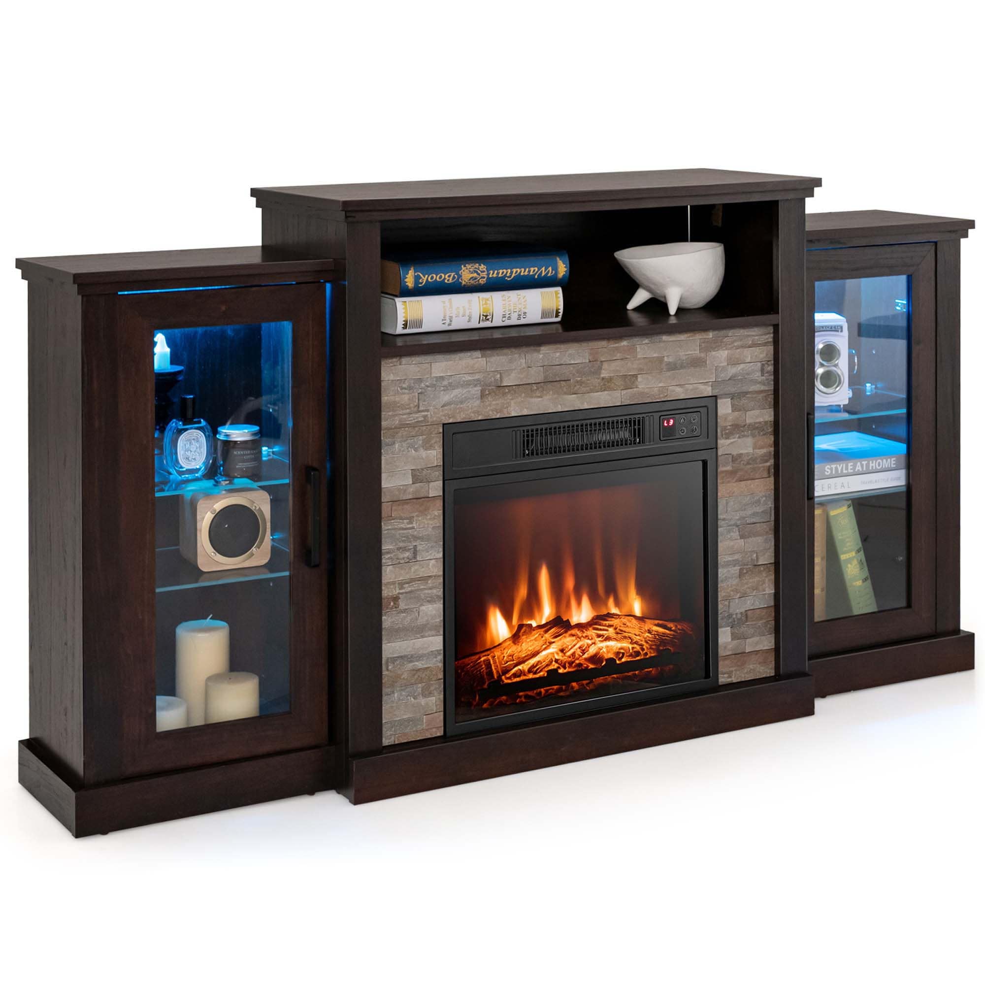 Duluth Forge 30-in 33000-BTU Dual Fuel Dual-Burner Vent-free Gas Fireplace Logs with Thermostat DLS-30T-1 Sansujyuku sansujyuku.com