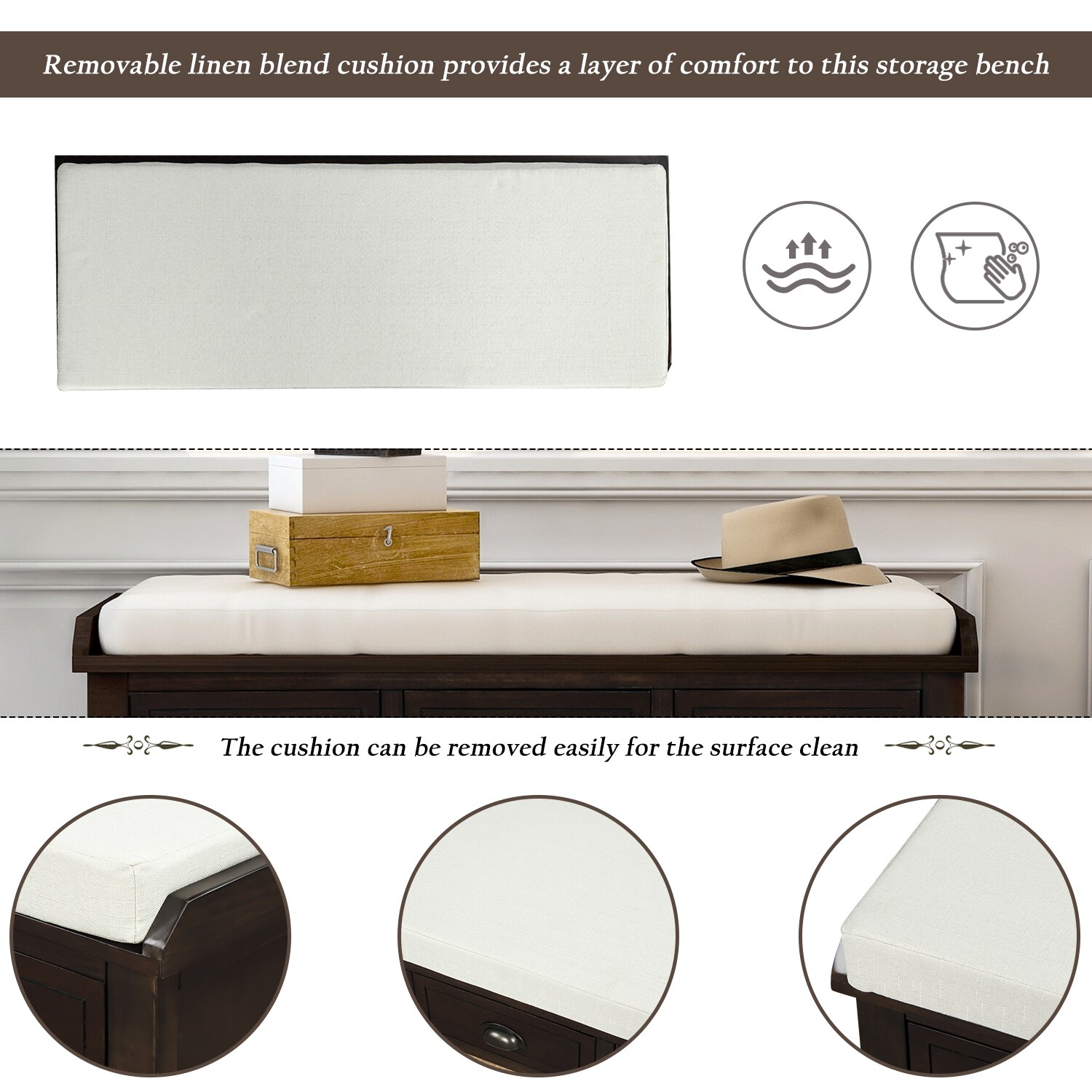 ModernLuxe L-WF195161AAB bench - View #6