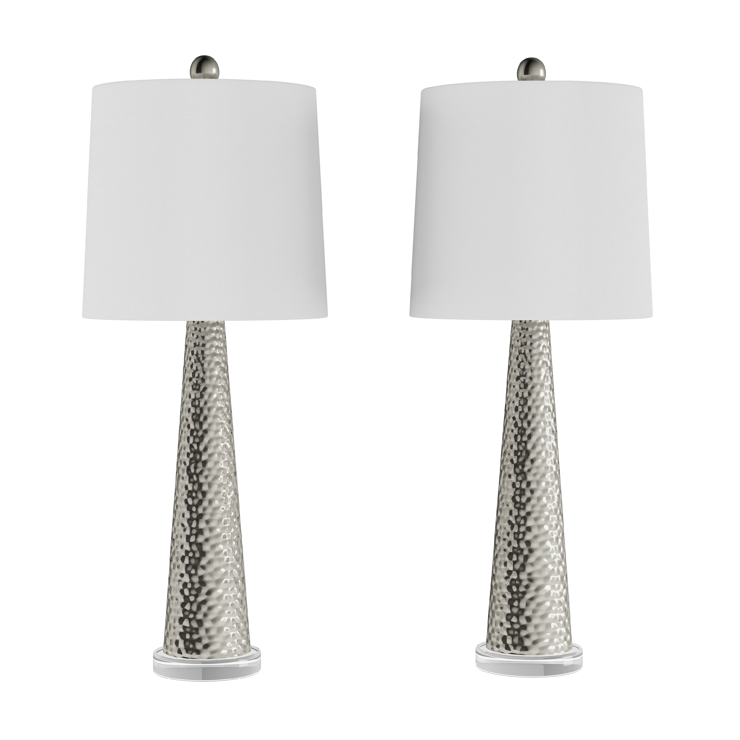 Hastings Home Lamps Modern/Contemporary LED Lamp Set with Off-white ...