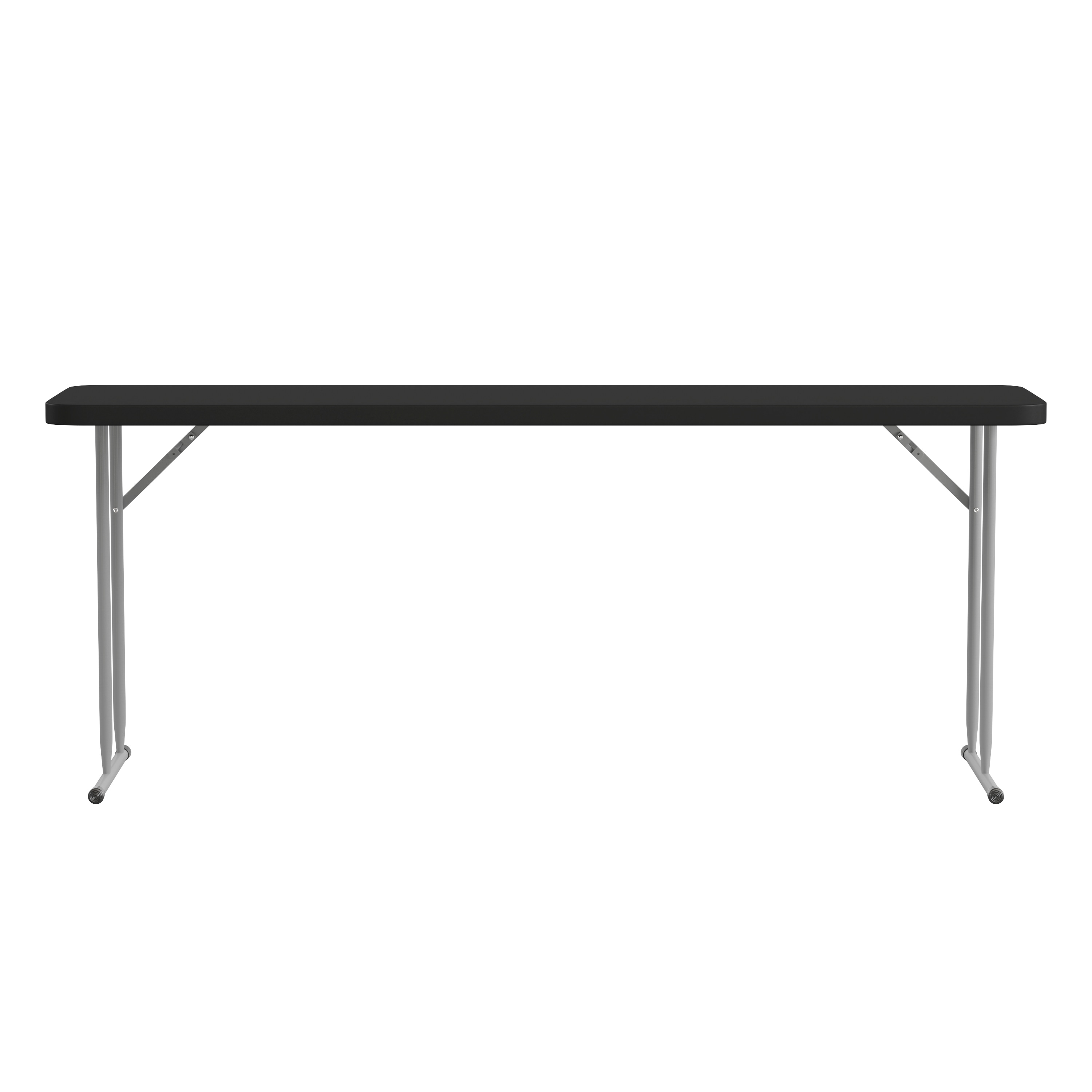 Black Rectangular Plastic Folding Training and Event Table