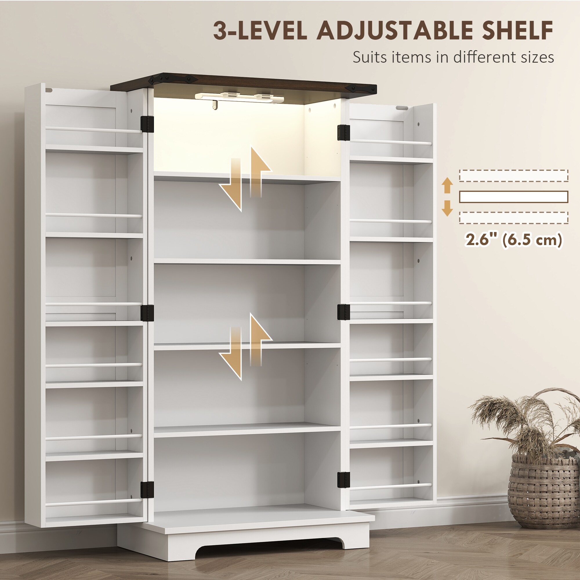 HomCom 83A-155V81WT Pull-Out-Cabinet-Baskets - View #8