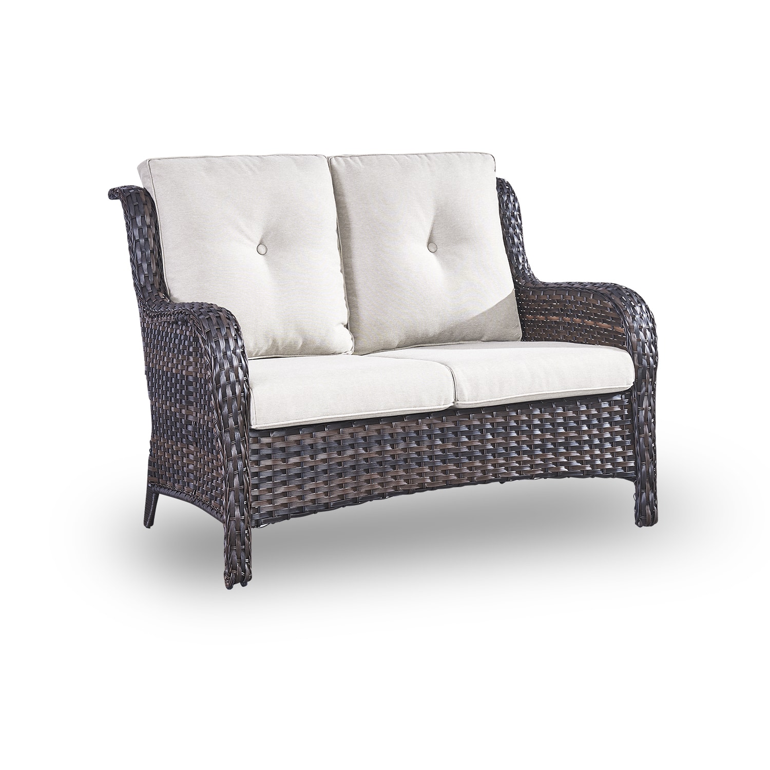 Outdoor wicker discount loveseat and chairs