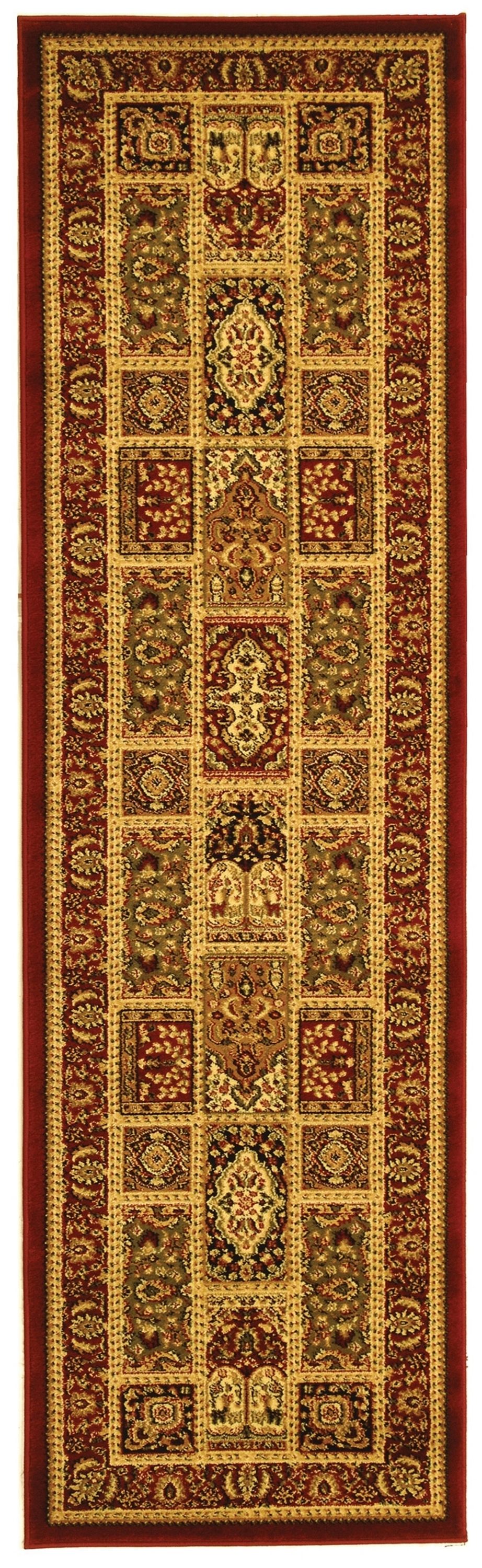 Safavieh LNH217B-216 Lyndhurst Bolero 2 x 16 (ft) Loomed Polypropylene Multi/Red Rectangular Indoor Floral/Botanical Oriental Runner rug