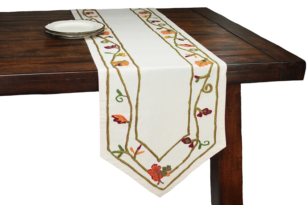 XIA Home Fashions XD108131590 90-Inches Leaves Tabletop decoration Table runner