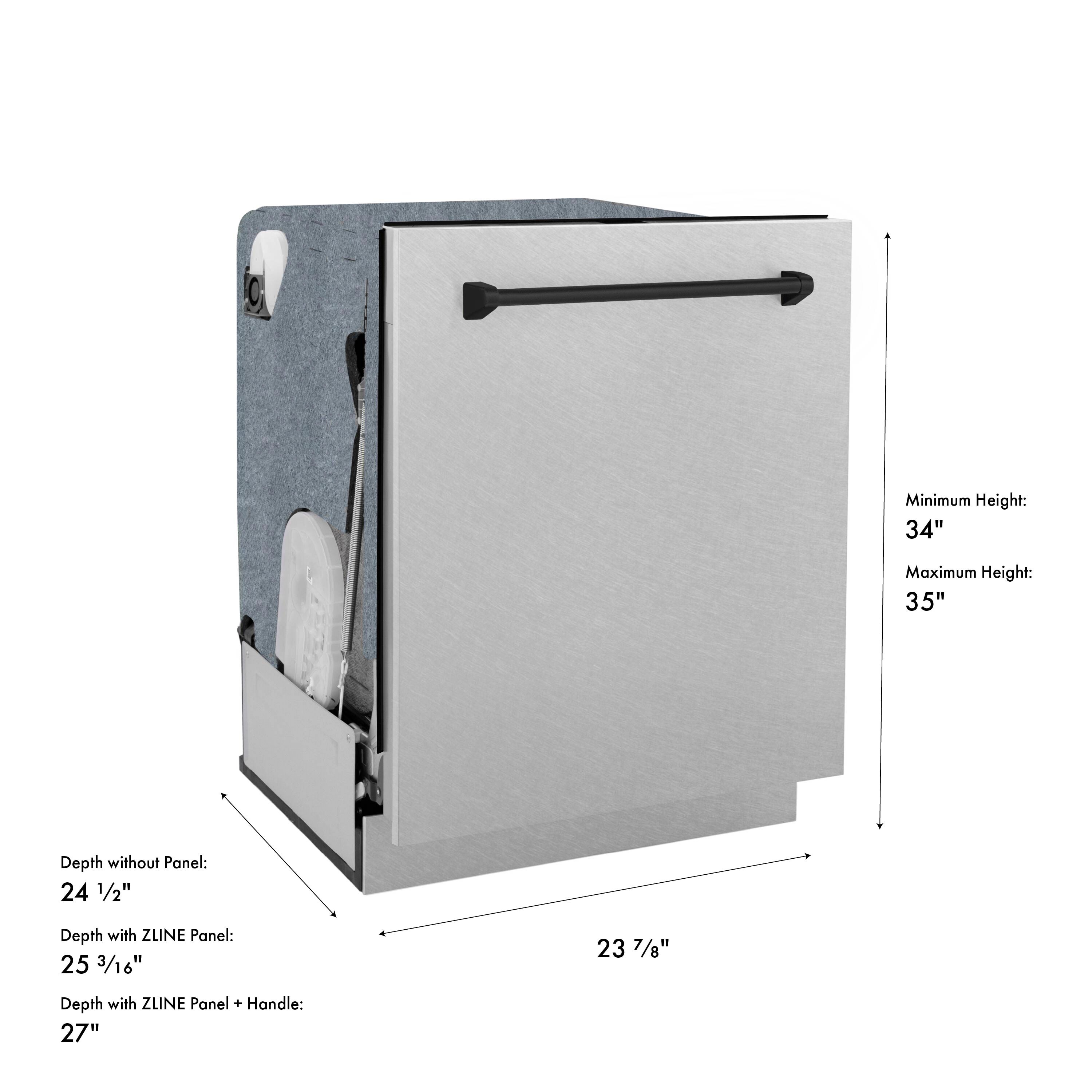 ZLINE KITCHEN & BATH DWMTZ-SN-24-MB Builtin-Dish - View #4