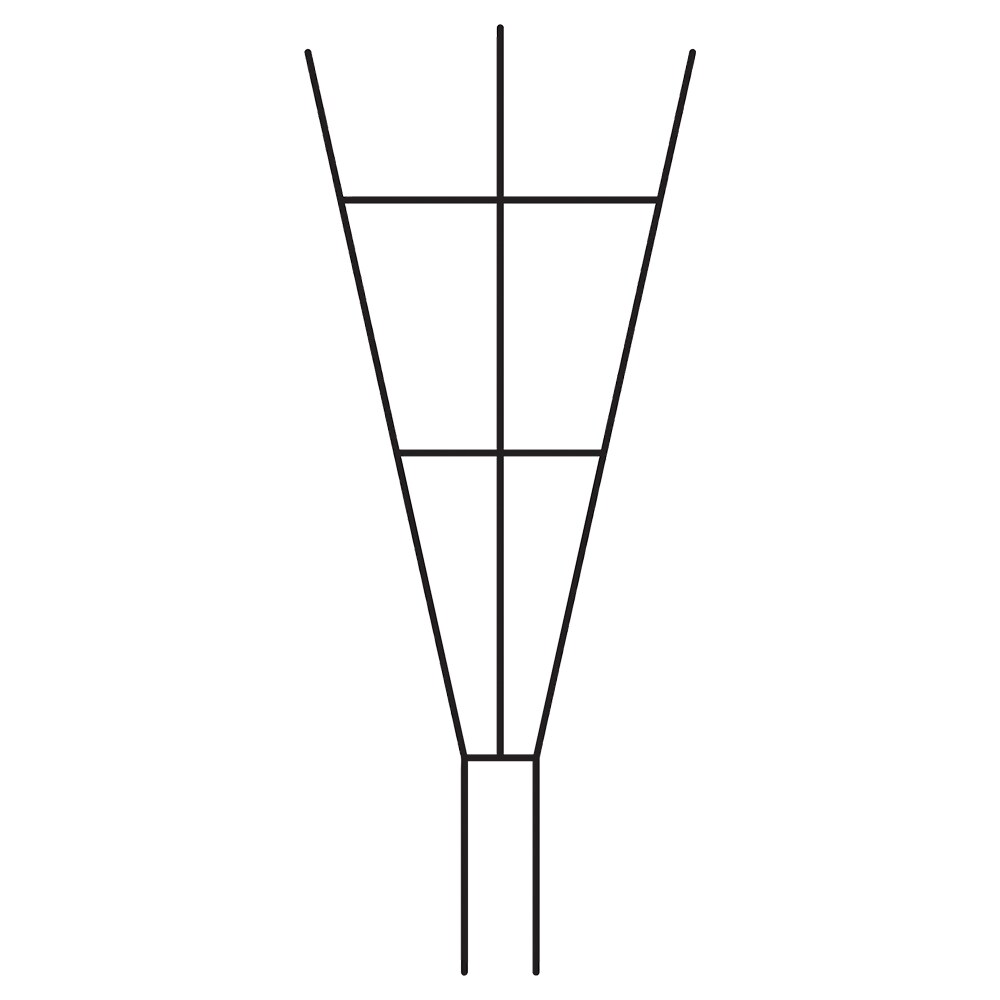 Gilbert & Bennett 861183A-B 17-in W x 48-in H Black Steel Fan Garden Trellis