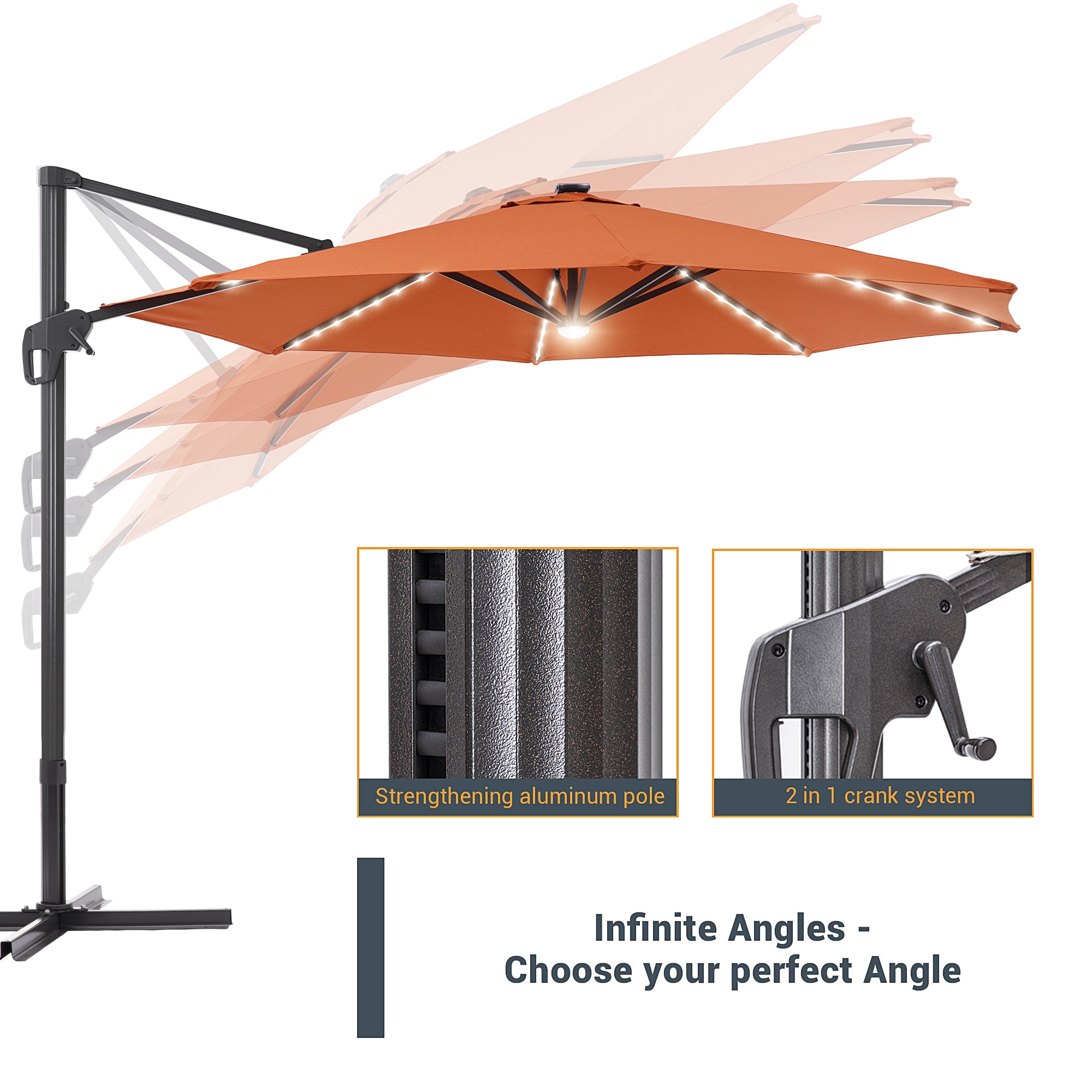 Sonkuki SD-LED140RD-BASE Umbrellas-2 - View #5