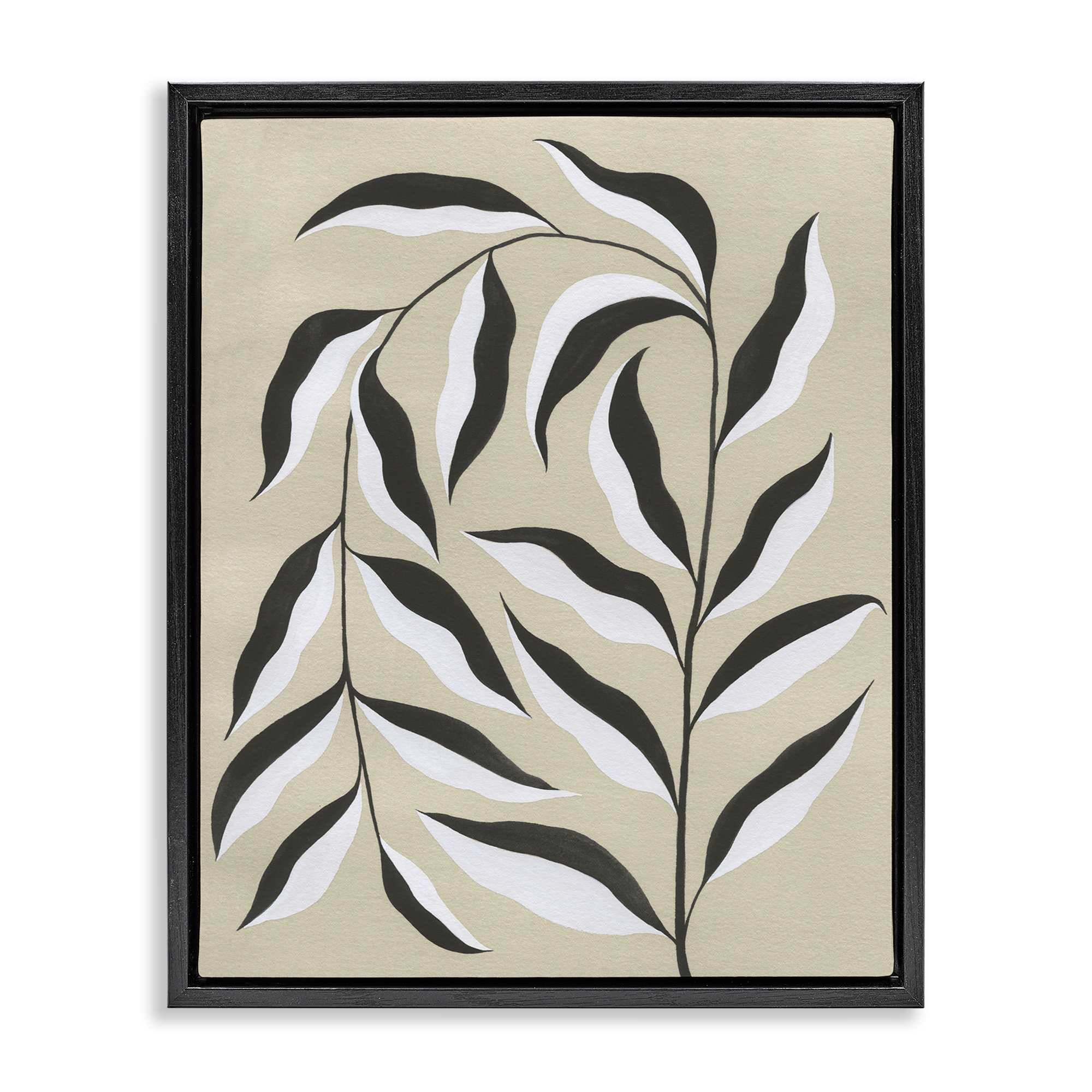 Stupell Industries BS-374-FFB-24X30 Natural Curved Vegetation Black Framed Floater Canvas Wall Art By Grace Popp 25 x 31