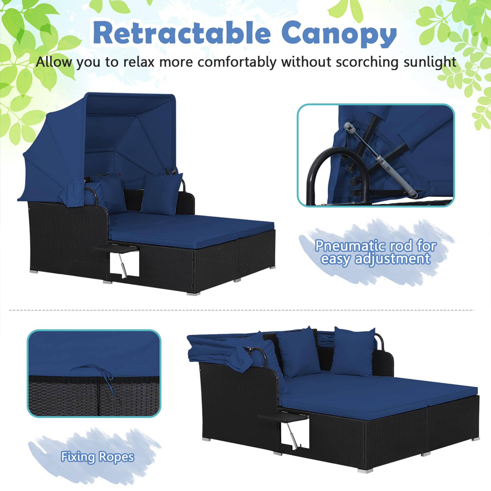 Costway LWS00062 Patio-Sofas-Daybeds - View #3