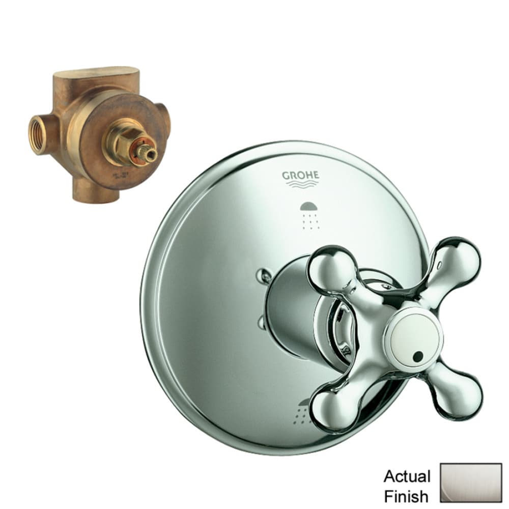 GROHE K19222-29712R-EN0 Brushed Nickel Cross Shower Faucet Handle