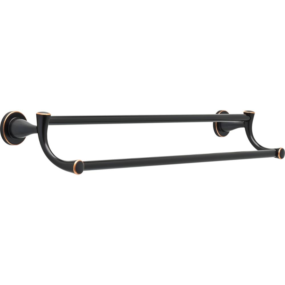 Aothpher Wall Mounted 24 Inch Bathroom Shelves Double Towel Holder with Shelf Oil Rubbed Bronze