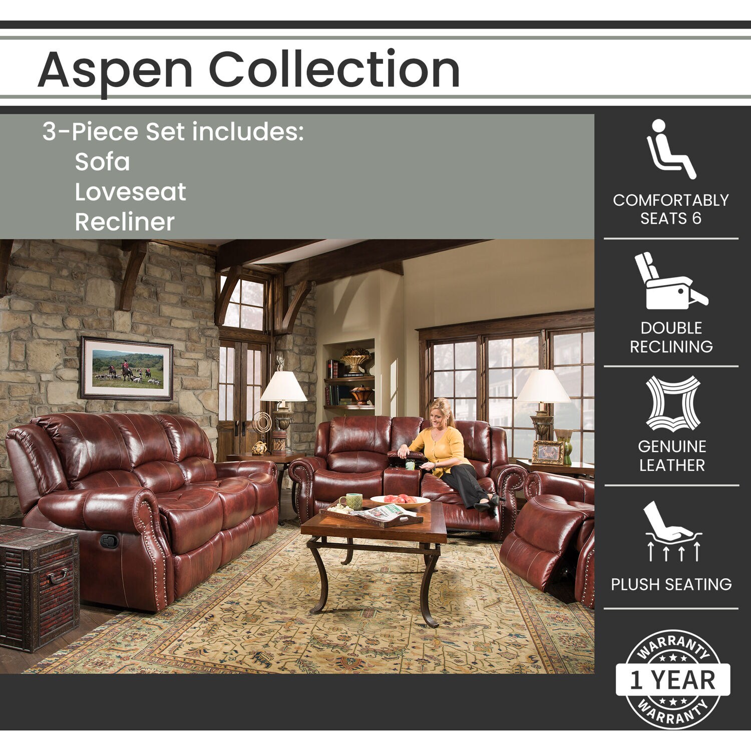 Hanover HUM003SET3-OB Living-Room-Sets - View #3
