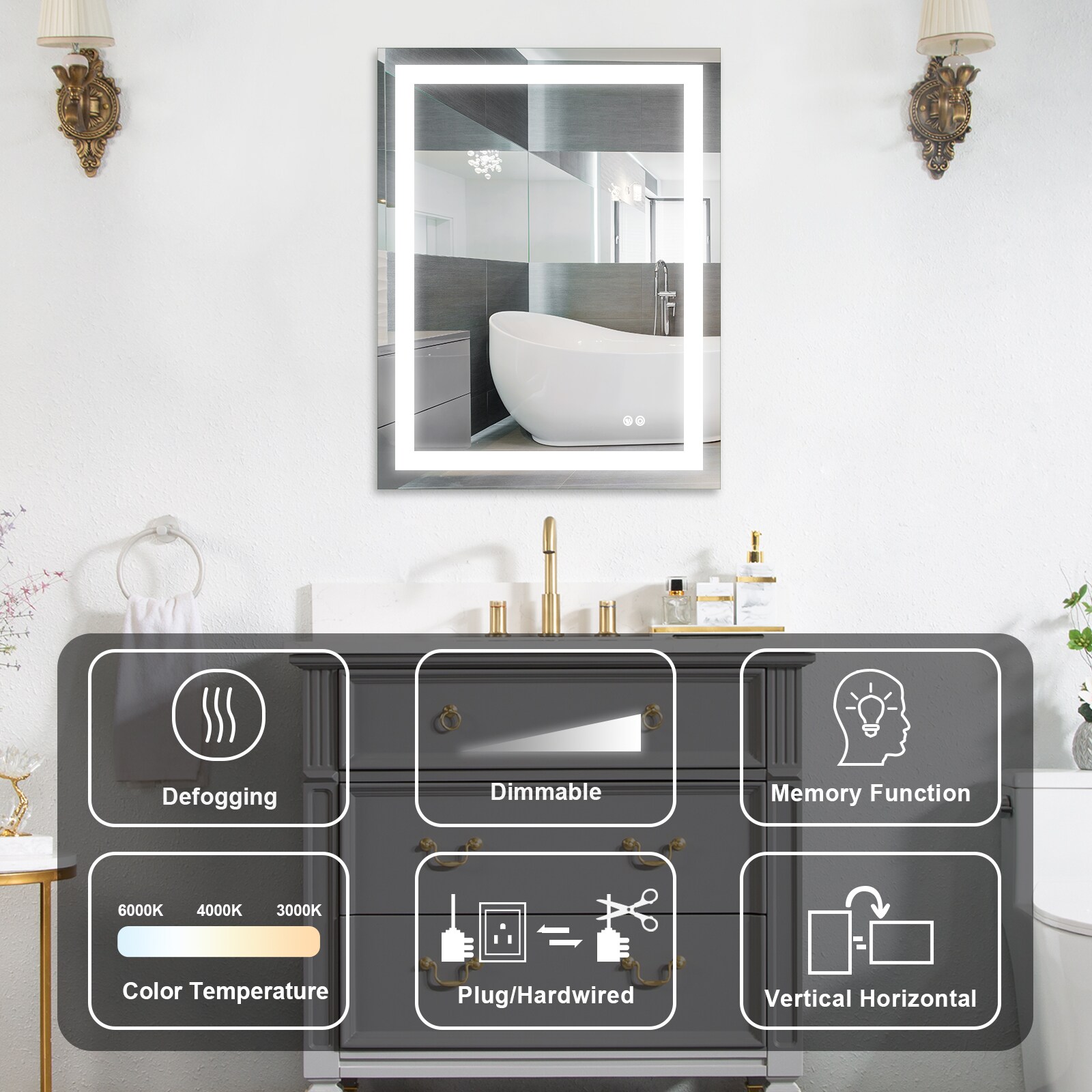 Forclover TAK-LM02F12030 Framed-Bath-Mirrors - View #7