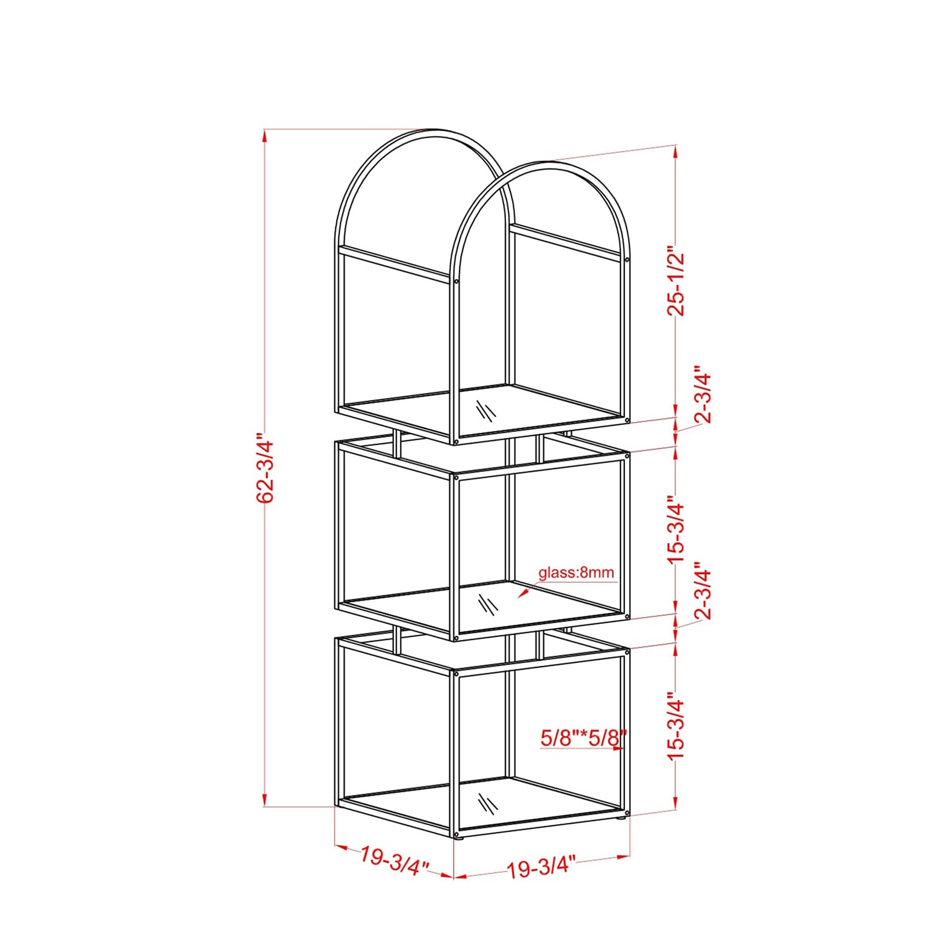 Furniture of America IDF-AC813GD-3 bookcases - View #8