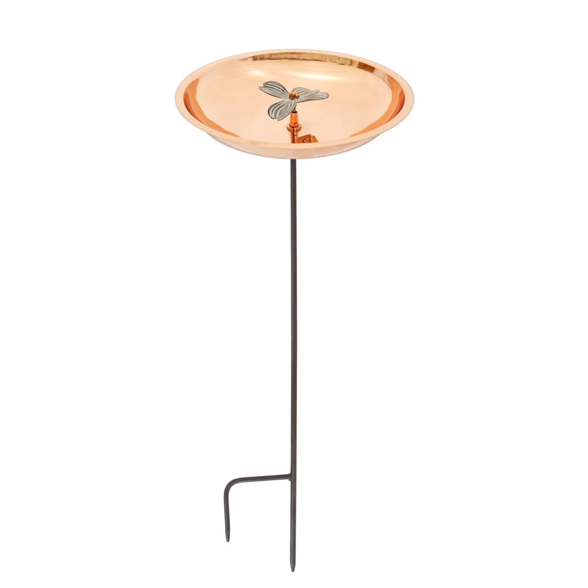 ACHLA Designs 38.5-in H Copper Metal Birdbath bowl