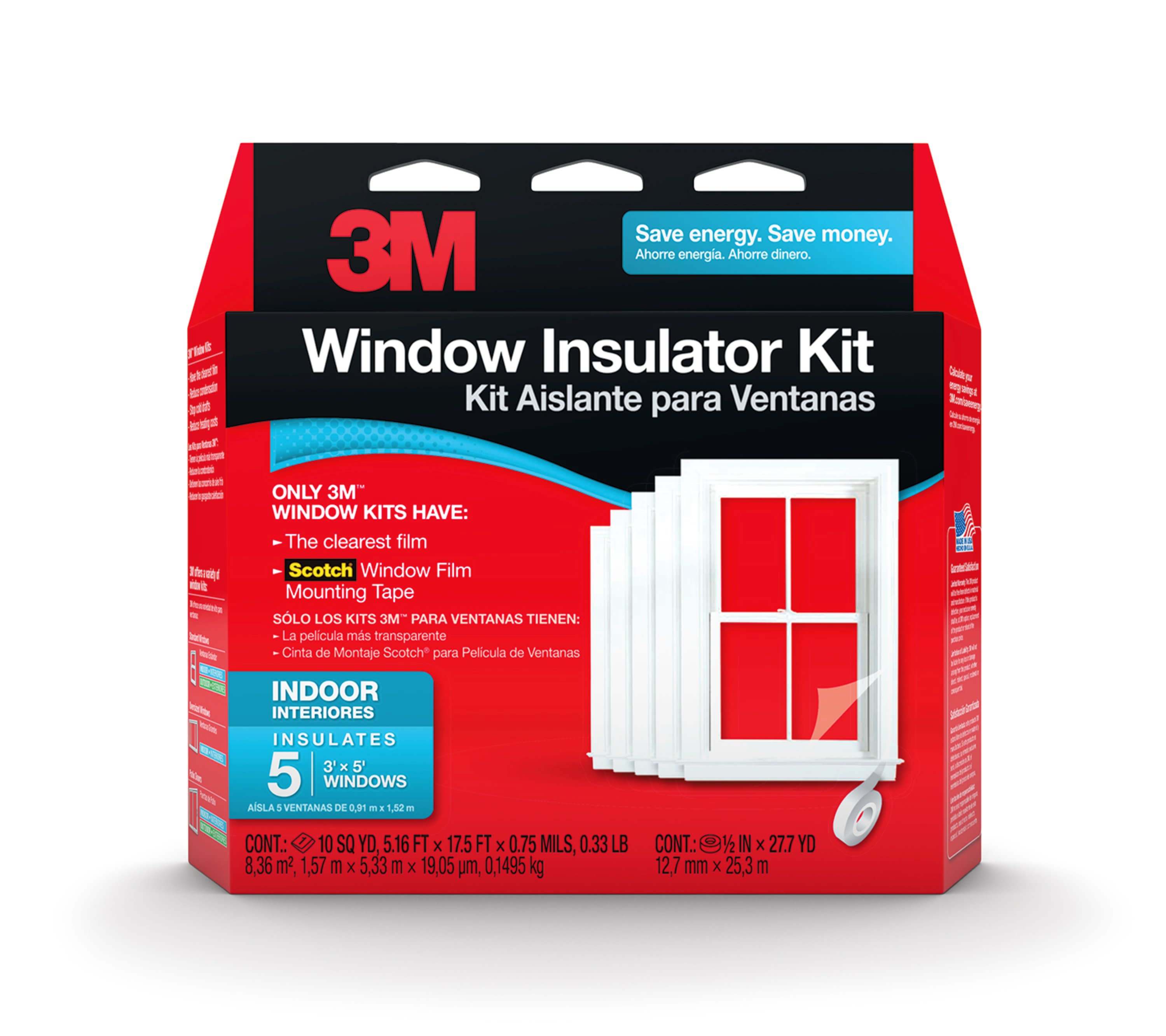 2 Sets Window Insulator Kit Strength Heavy Duty Insulating Film for Patio  Door Weatherproofing Window Insulation Film with Double Faced Adhesive Tape  for Heat and Cold Winter, 84 Inch x 118 Inch 