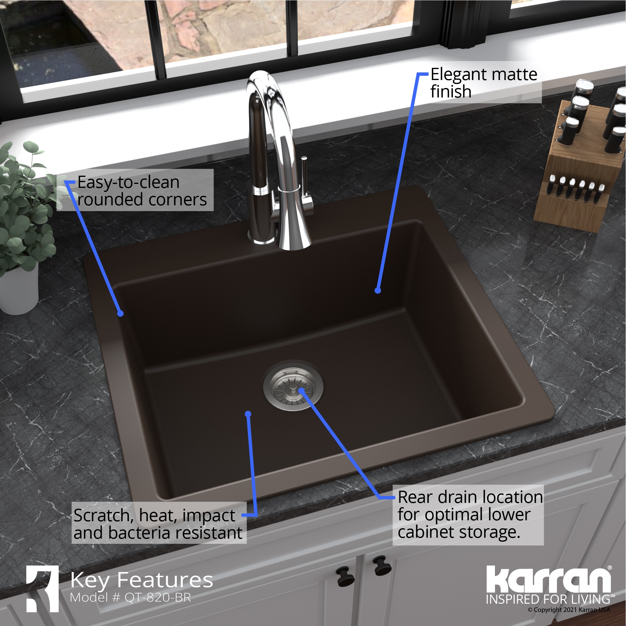 Karran QT-820-BR-PK1 Kitchen-Sinks - View #8