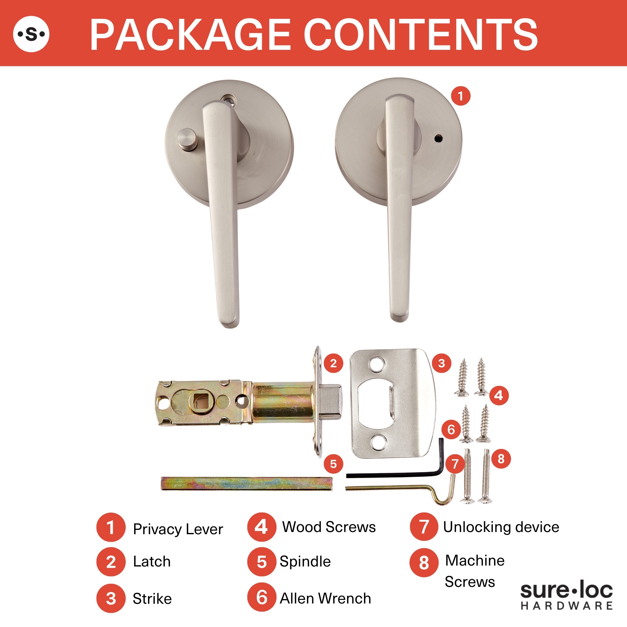 Sure-Loc Hardware BS102-RD FBL Door-Handles - View #5