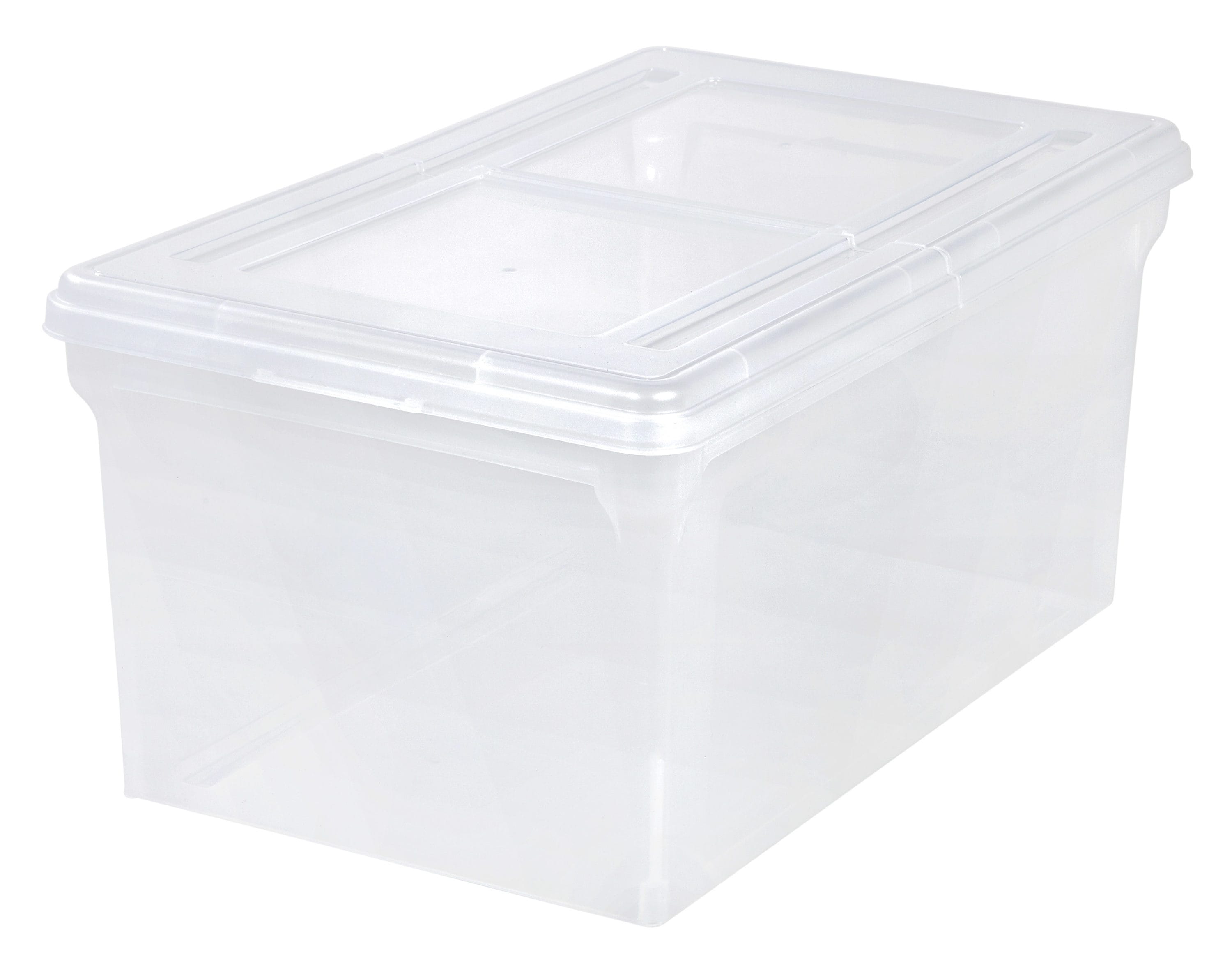 IRIS Large 11-Gallons (44-Quart) Clear Tote with Standard Snap Lid