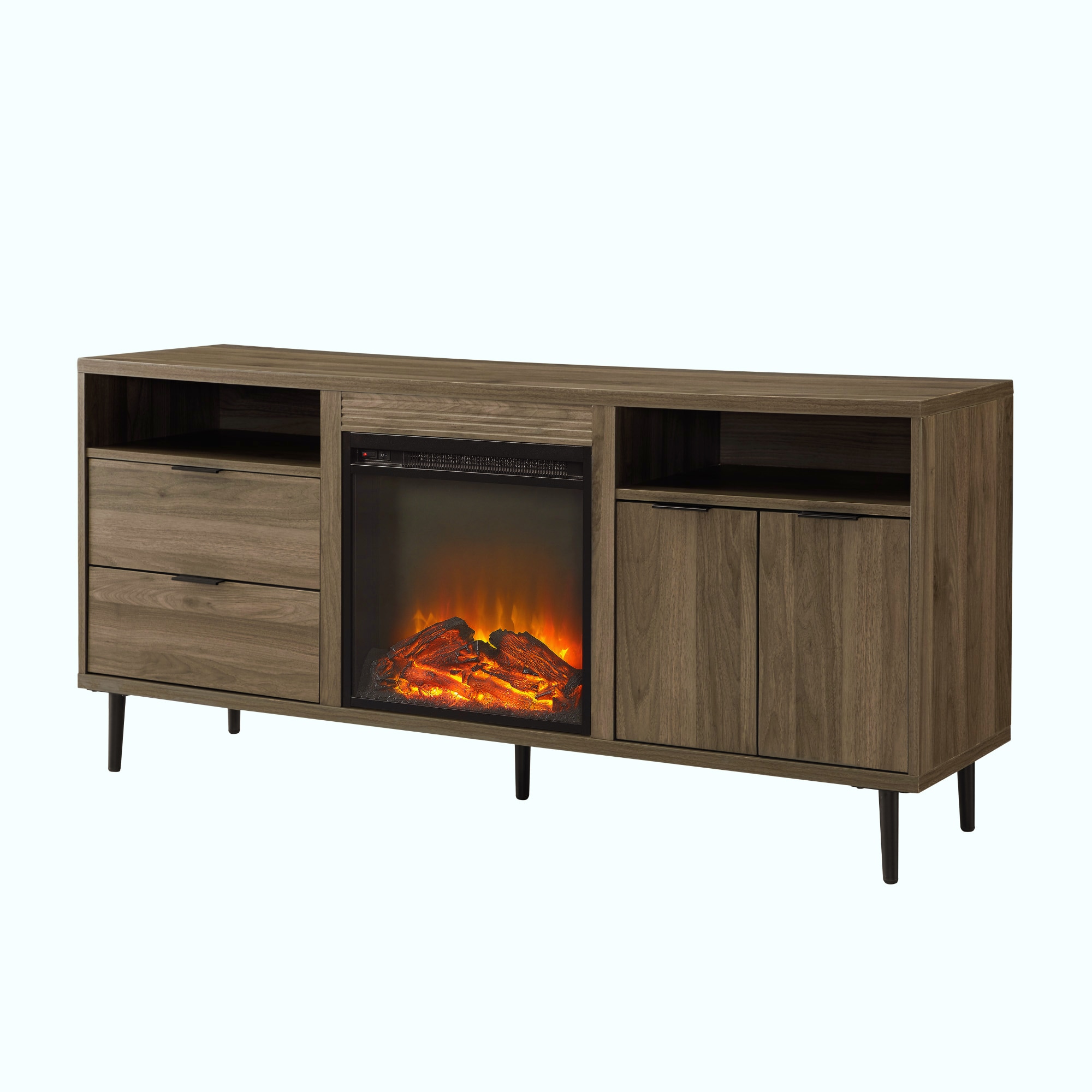 Walker Edison LW60FPRTHSG Electric-Fireplaces - View #5