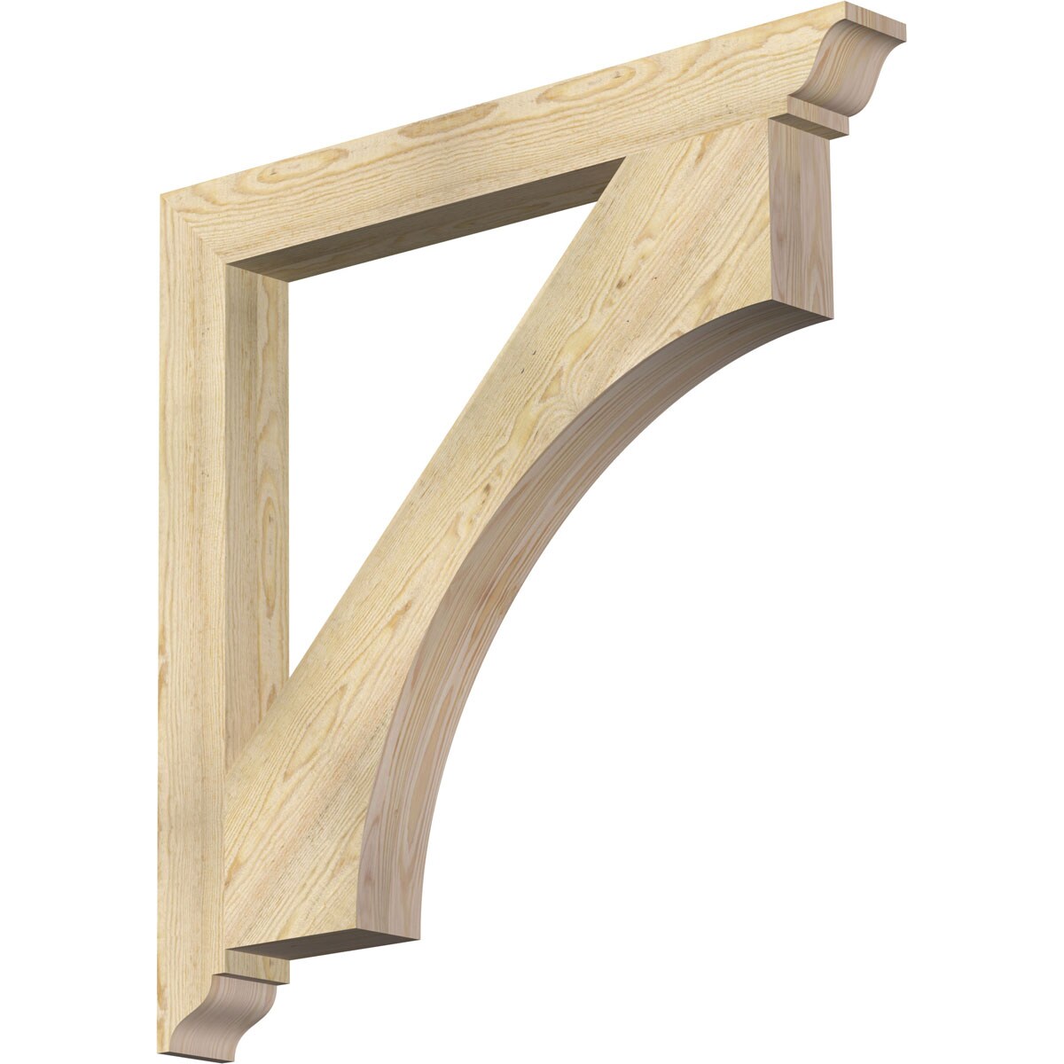 Ekena Millwork BKT04X38X38WTL01RDF Westlake traditional rough sawn 4-in x 38-in x 38-in Douglas fir Brown Wood Standard bracket