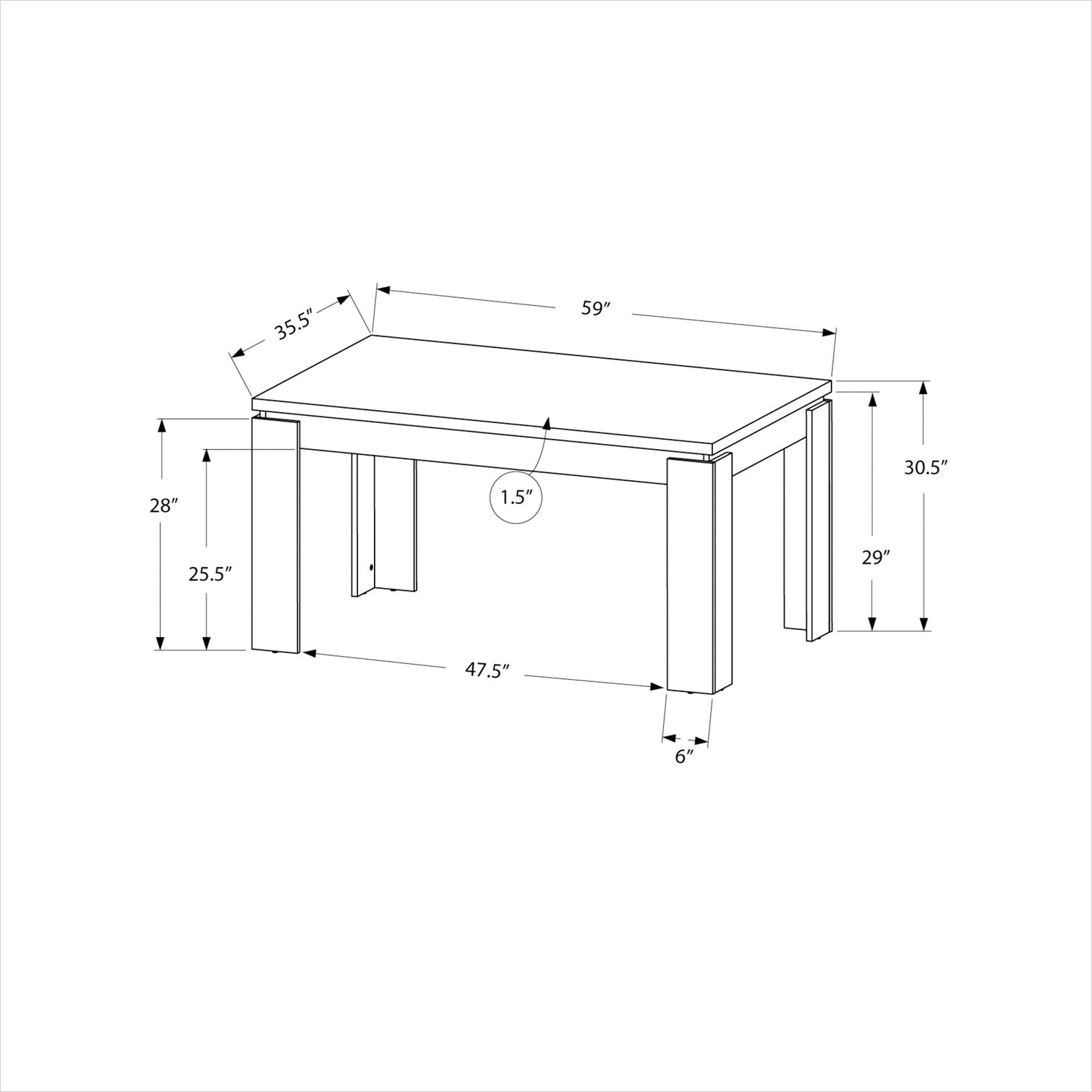 Watnature V0IAMBSQY0DN Dining-Tables - View #19