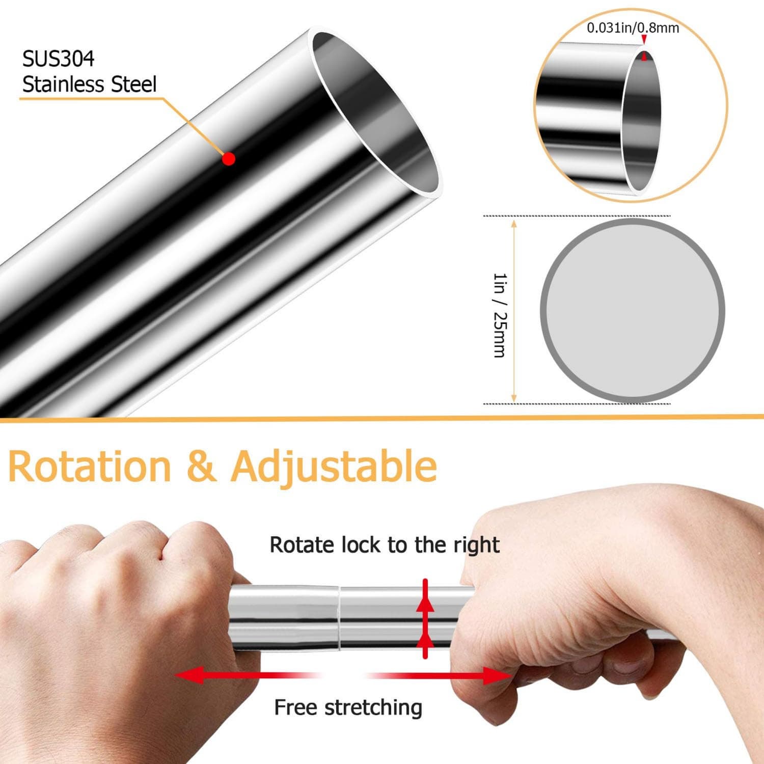 Angel Sar L2ZQYA825BSR15 Shower-Rods - View #6