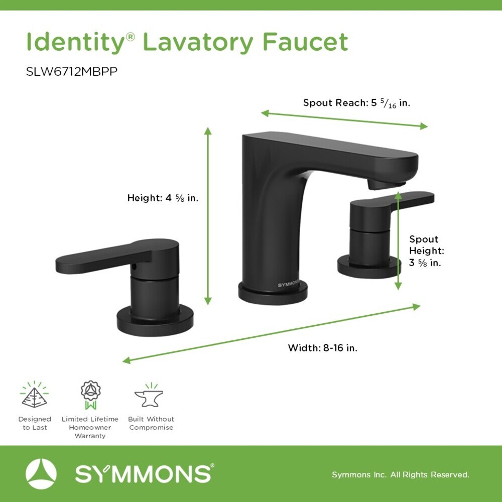 Symmons SLW6712MBPP Lavatory-Faucets - View #3