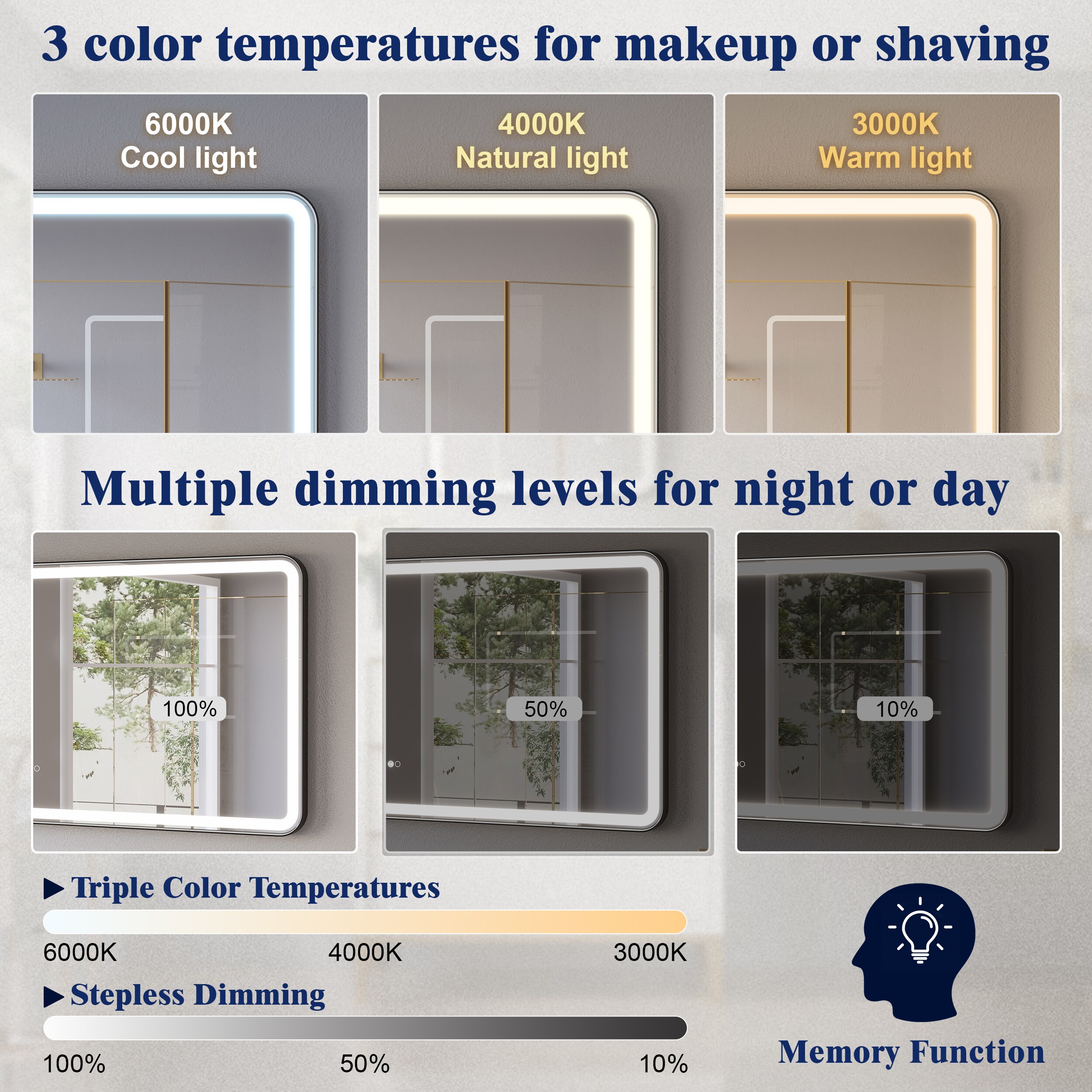 CALVON RC9-6028MB Framed-Bath-Mirrors - View #8