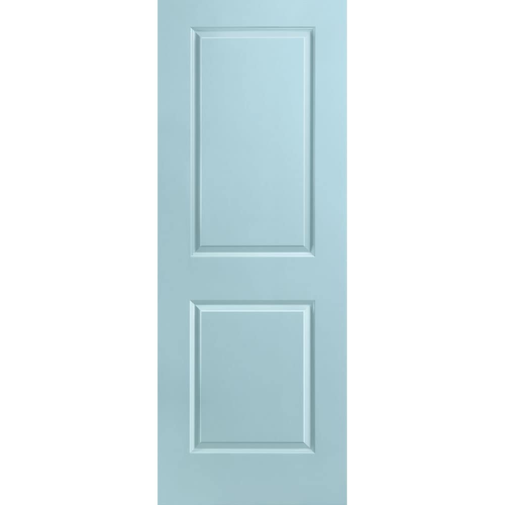 Masonite 1316000 Traditional 30-in x 80-in Sea Mist 2-panel square Smooth Solid core Prefinished Molded composite Slab Door
