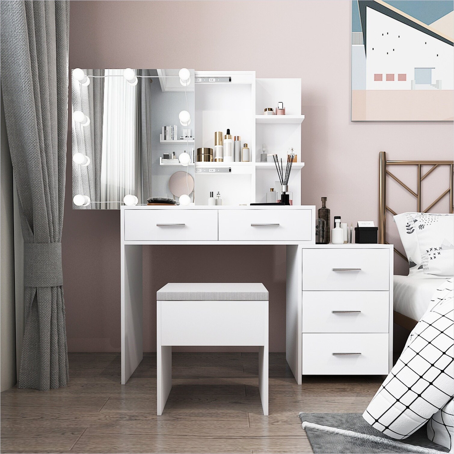 Watnature XAZE6MX84GRL Bedroom-Vanities - View #3