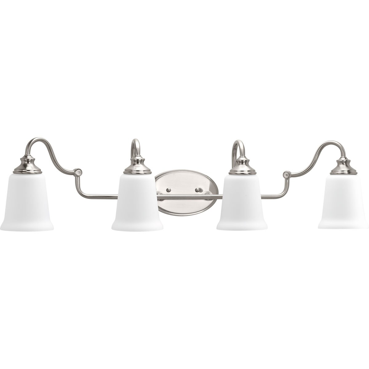 Progress Lighting P300027-009 Wander 34-in 4-Light Brushed Nickel Traditional Vanity Light
