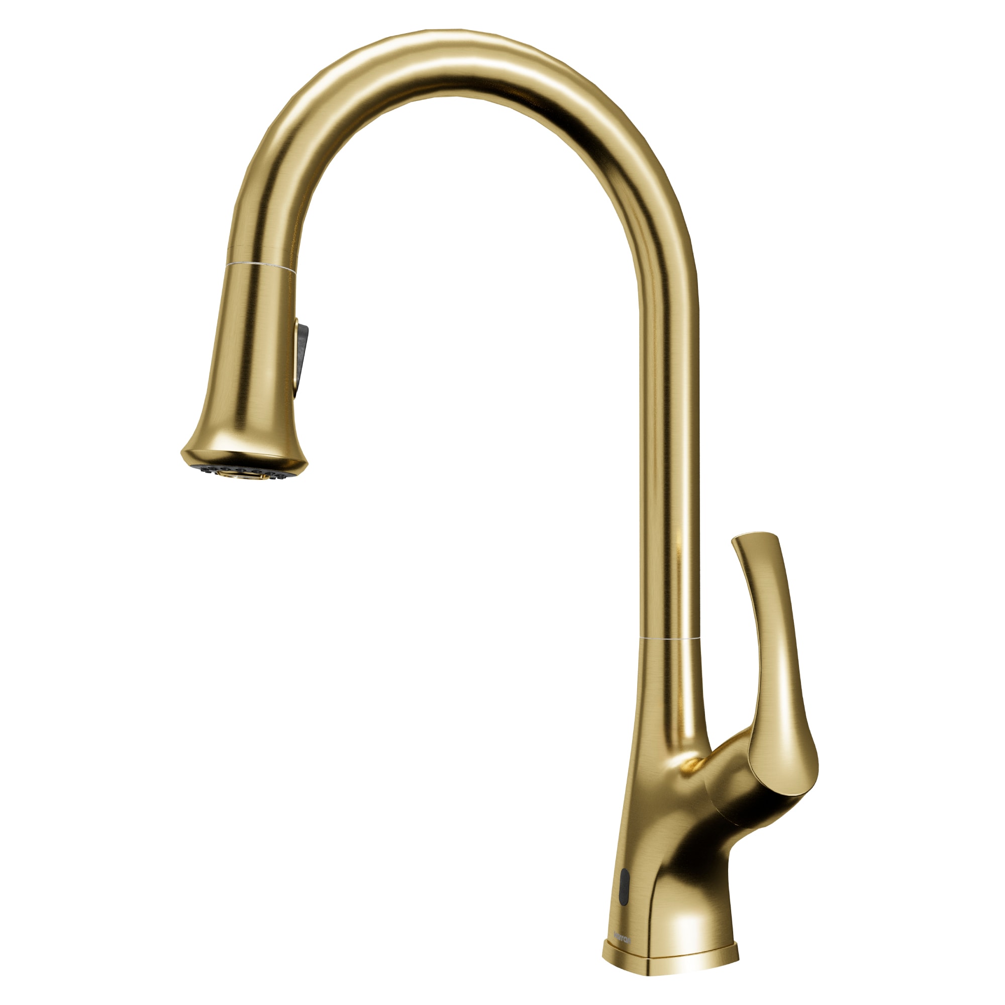Karran KKF375BG Brushed Gold Single Handle Deck-mount Touchless Pull-down Kitchen Faucet with Sprayer