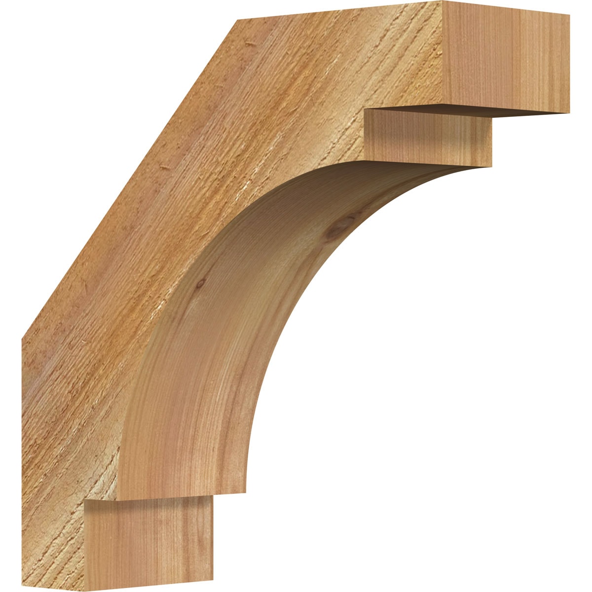 Ekena Millwork BRC04X12X12MRC00RWR 4-in x 12-in x 12-in Western Red Cedar Wood Merced Rough Sawn Knee Brace