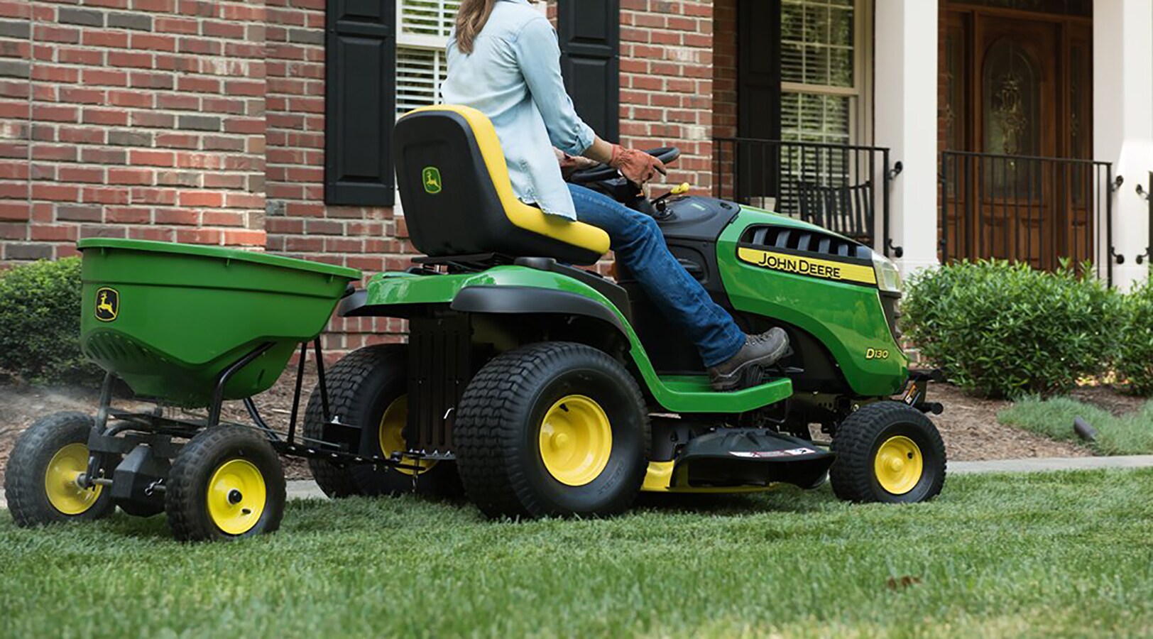 John Deere D130 42 in 22 HP V twin Riding Lawn Mower in the Gas