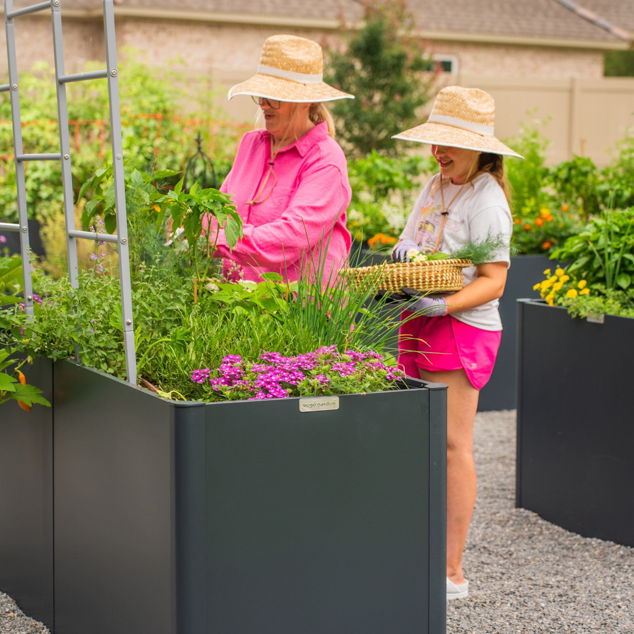Midnight Blue Extra Tall Modern Metal Raised Garden Bed 32" x 83"