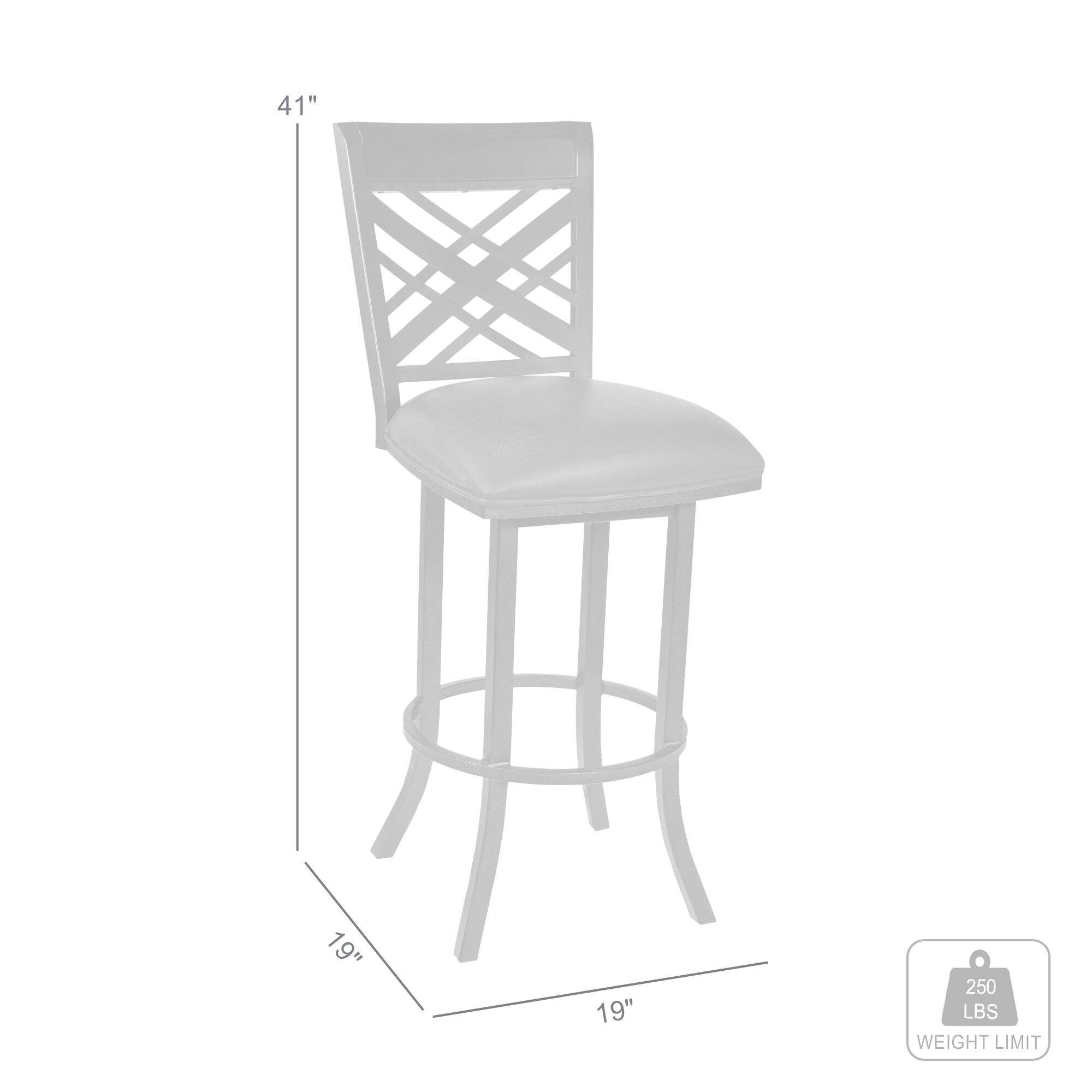 Tahiti Brown Faux Leather Swivel Metal Bar Stool with Arms